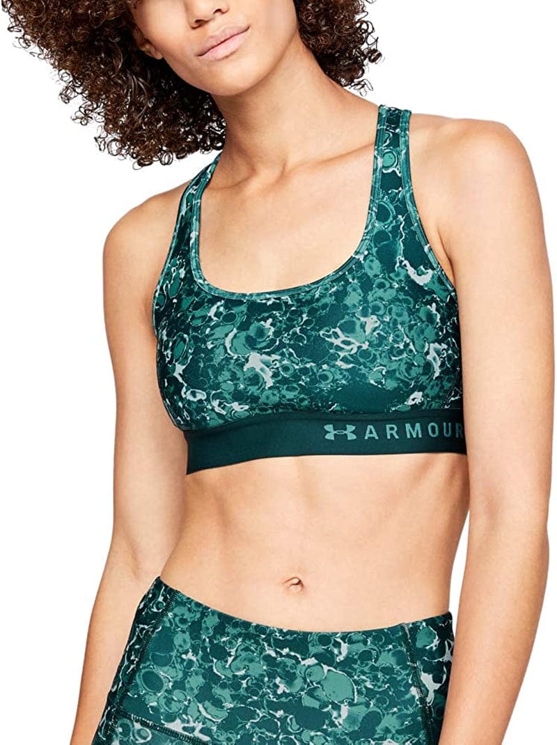 Women'S Armour Mid Crossback Print Sports Bra Dust (416)/Dust / Small