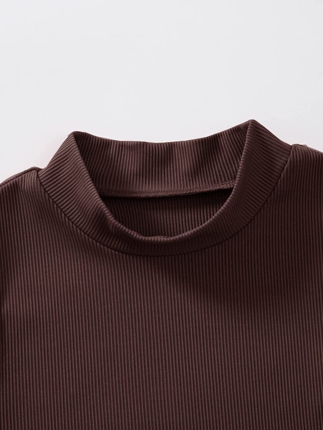 Women'S Basic Sleeveless Mock Neck Rib Knit Tank Crop Top