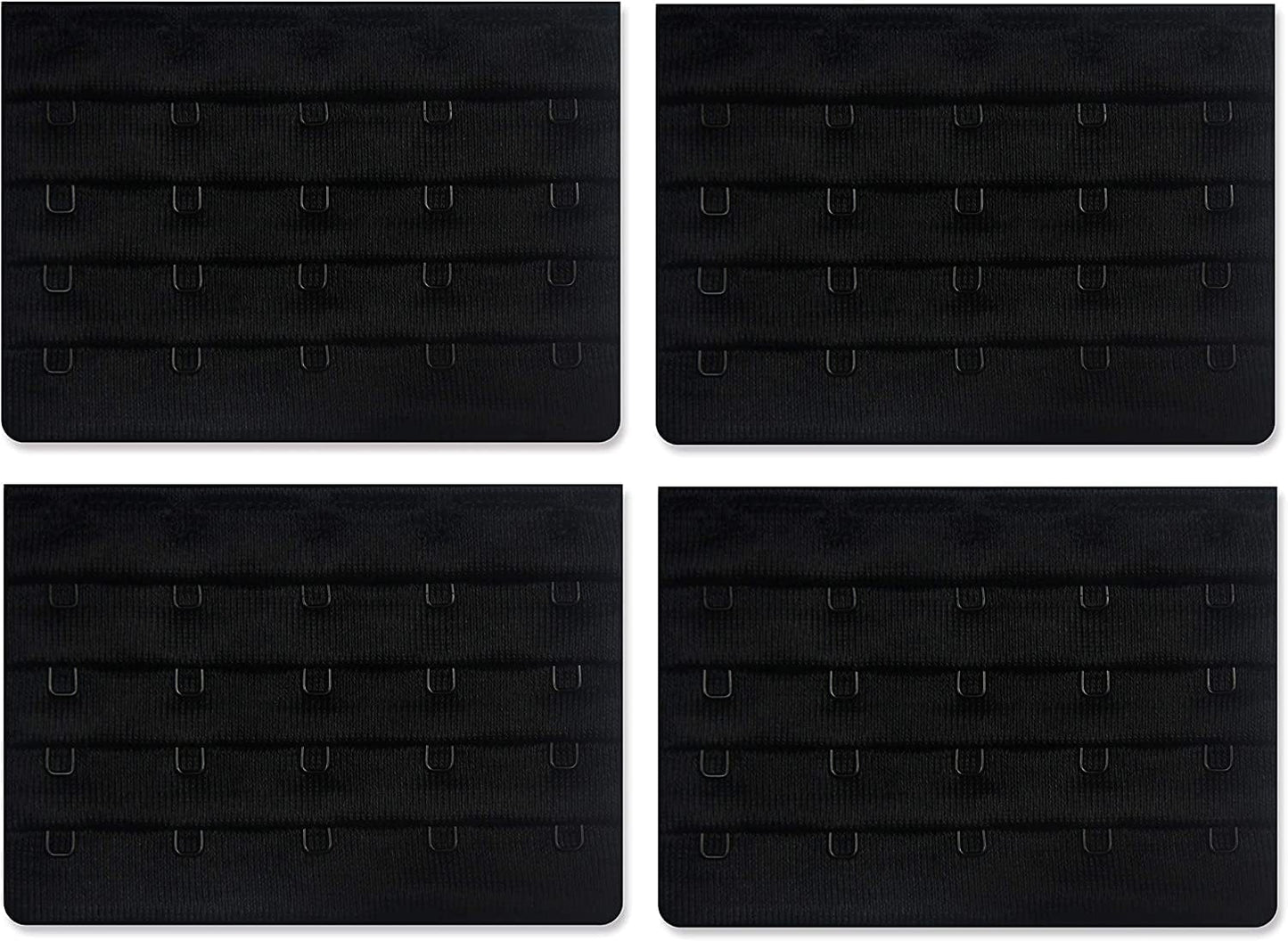 Women'S Bra Extenders 5 Hook for plus Size Bras Extenders Bra Strap Extensions 4 Pack:black