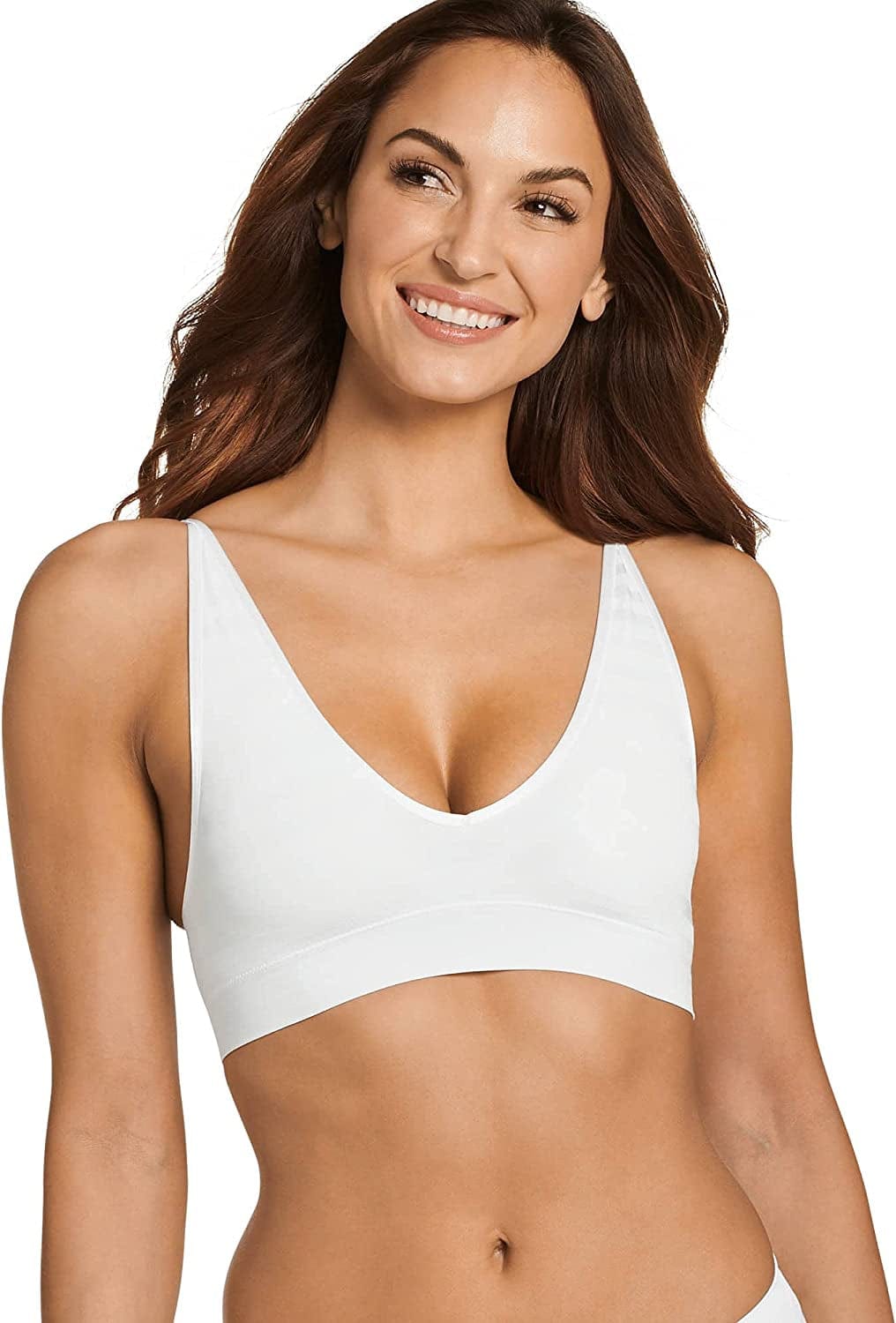 Women'S Bra Matte & Shine Seamfree Bralette White / Small