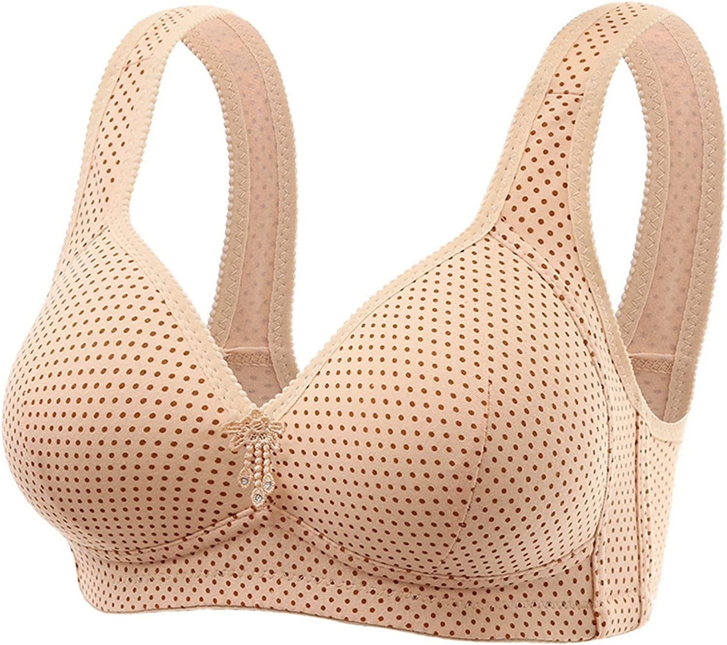 Women'S Bras Wireless Full Coverage Lace Bras plus Size Minimizer Non Padded Comfort Soft Bra Everday Bras T-beige / 40B-C