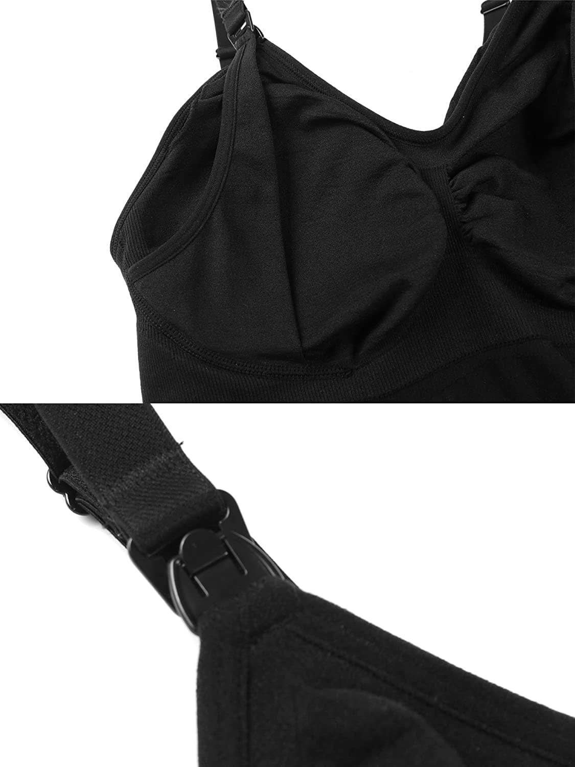 Women'S Breast Feeding Tops,Maternity Nursing Cami with Build in Shelf Bra 3Pack