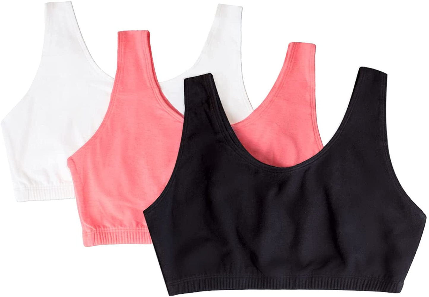 Women'S Built up Tank Style Sports Bra Black Hue/White/Popsicle Pink / 44