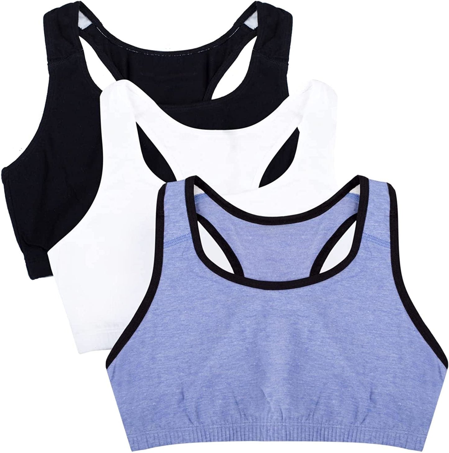 Women'S Built up Tank Style Sports Bra Blue Gem Heather With Black/White/Grey / 46