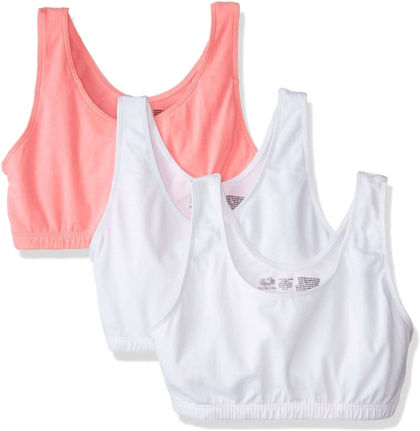 Women'S Built up Tank Style Sports Bra White/White/Popsicle Pink / 36