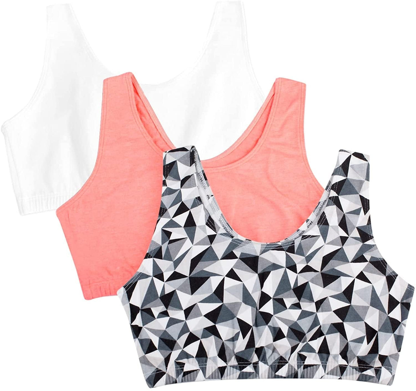 Women'S Built up Tank Style Sports Bra Kaleidoscope/White/Punchy Peach / 36