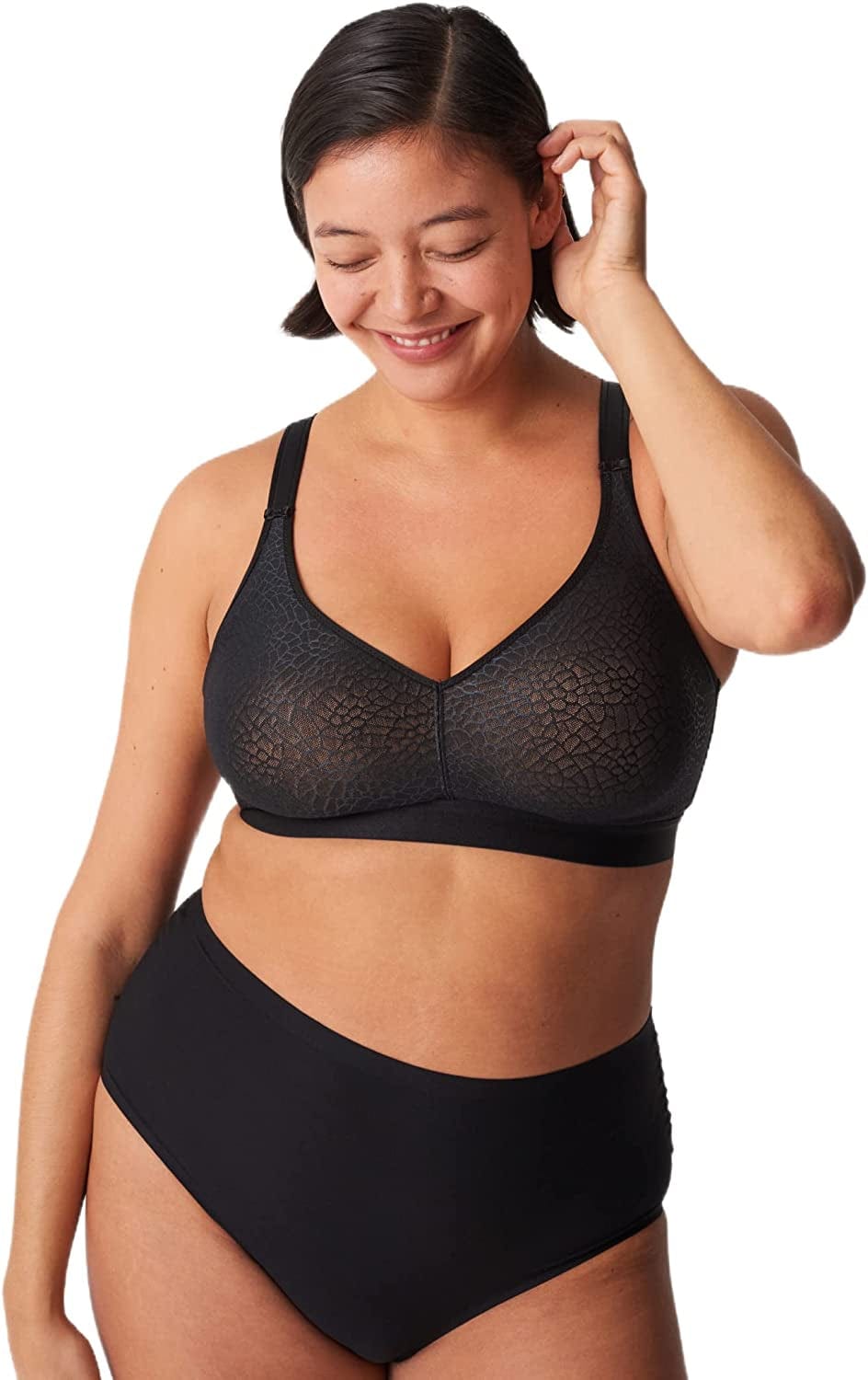 Women'S C Magnifique Full Bust Wireless Bra Black / 34G