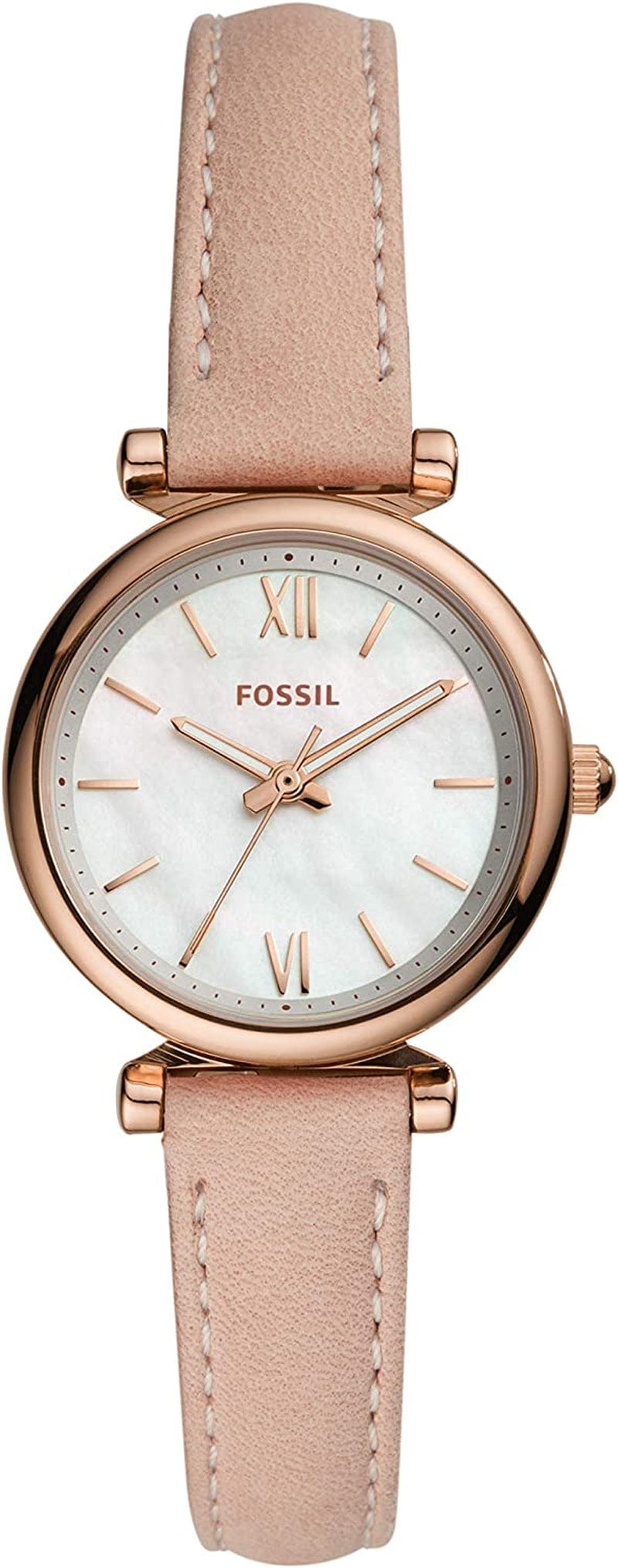 Women'S Carlie Mini Quartz Stainless Steel and Leather Watch Pink