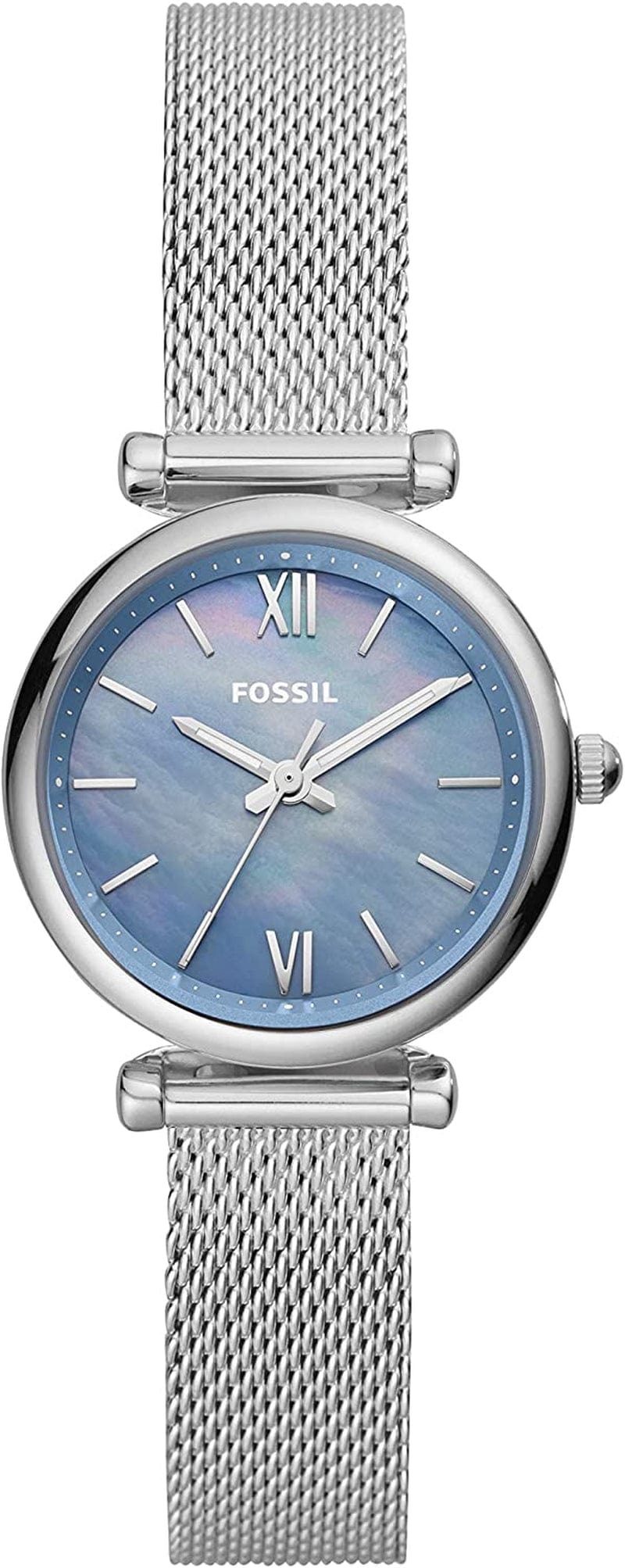 Women'S Carlie Mini Quartz Stainless Steel Dress Watch Silver/Light Blue