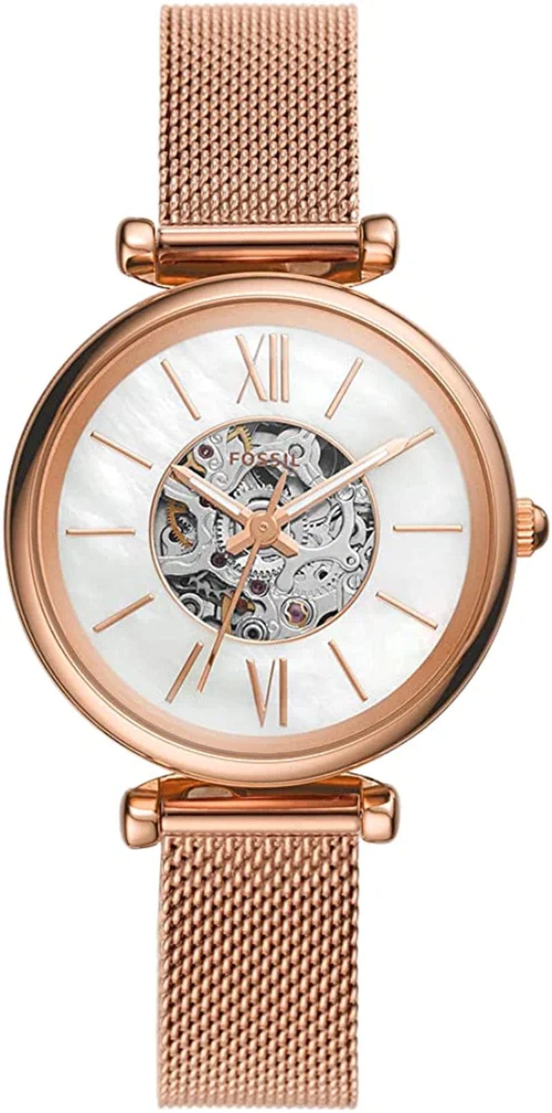 Women'S Carlie Mini Quartz Stainless Steel Dress Watch Rose Gold Automatic