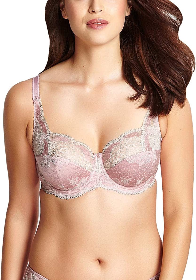 Women'S Clara Balconette Lace Bra Pink / Champagne / 36HH
