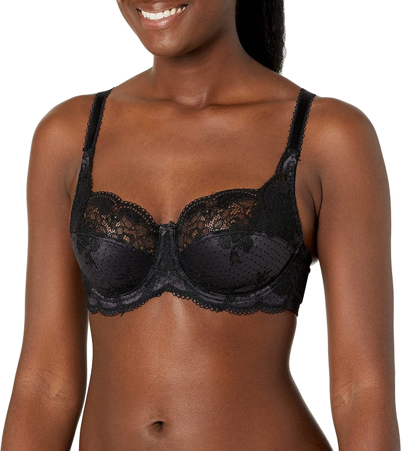Women'S Clara Balconette Lace Bra Black Charcoal / 40H