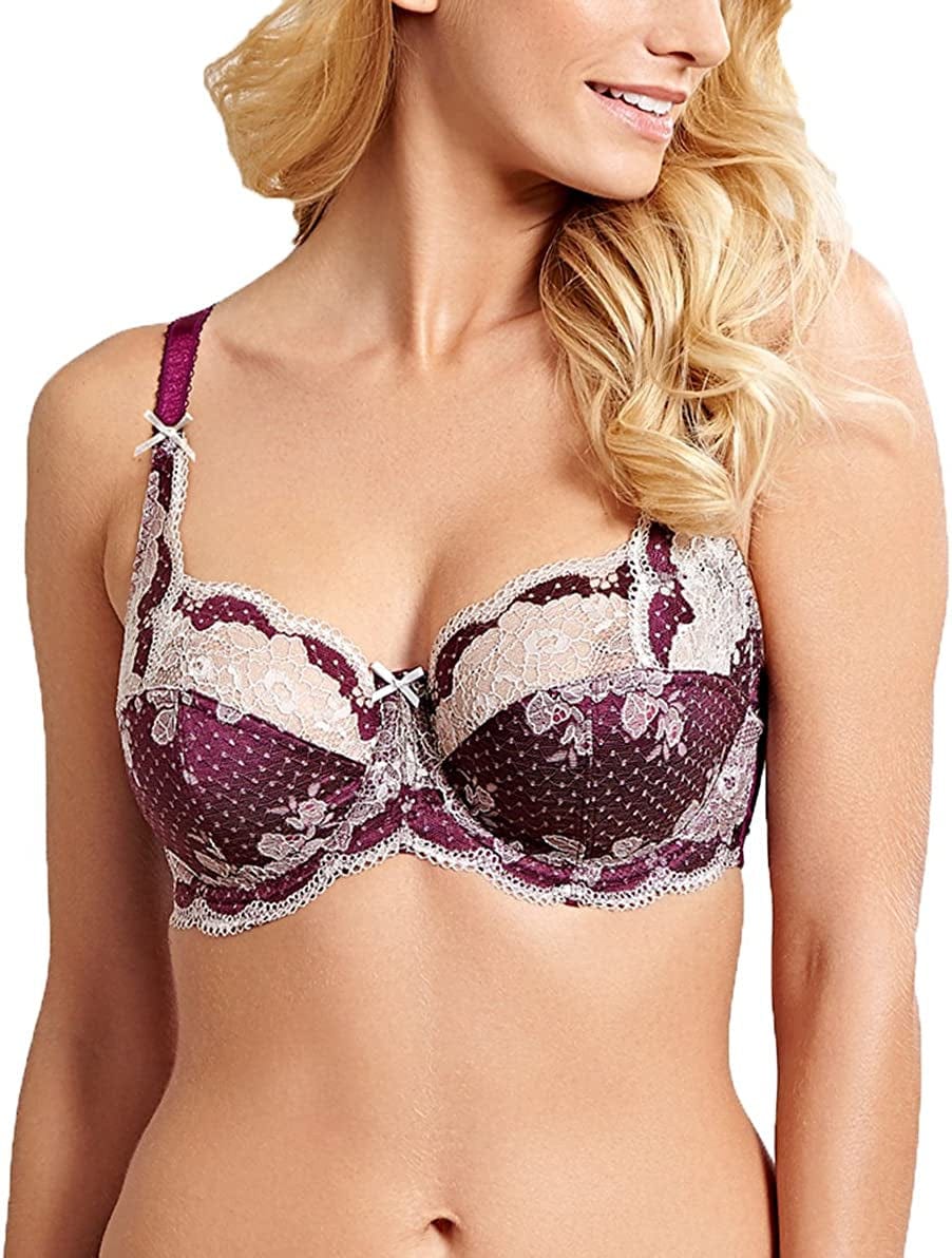 Women'S Clara Balconette Lace Bra Plum / Silver / 32J