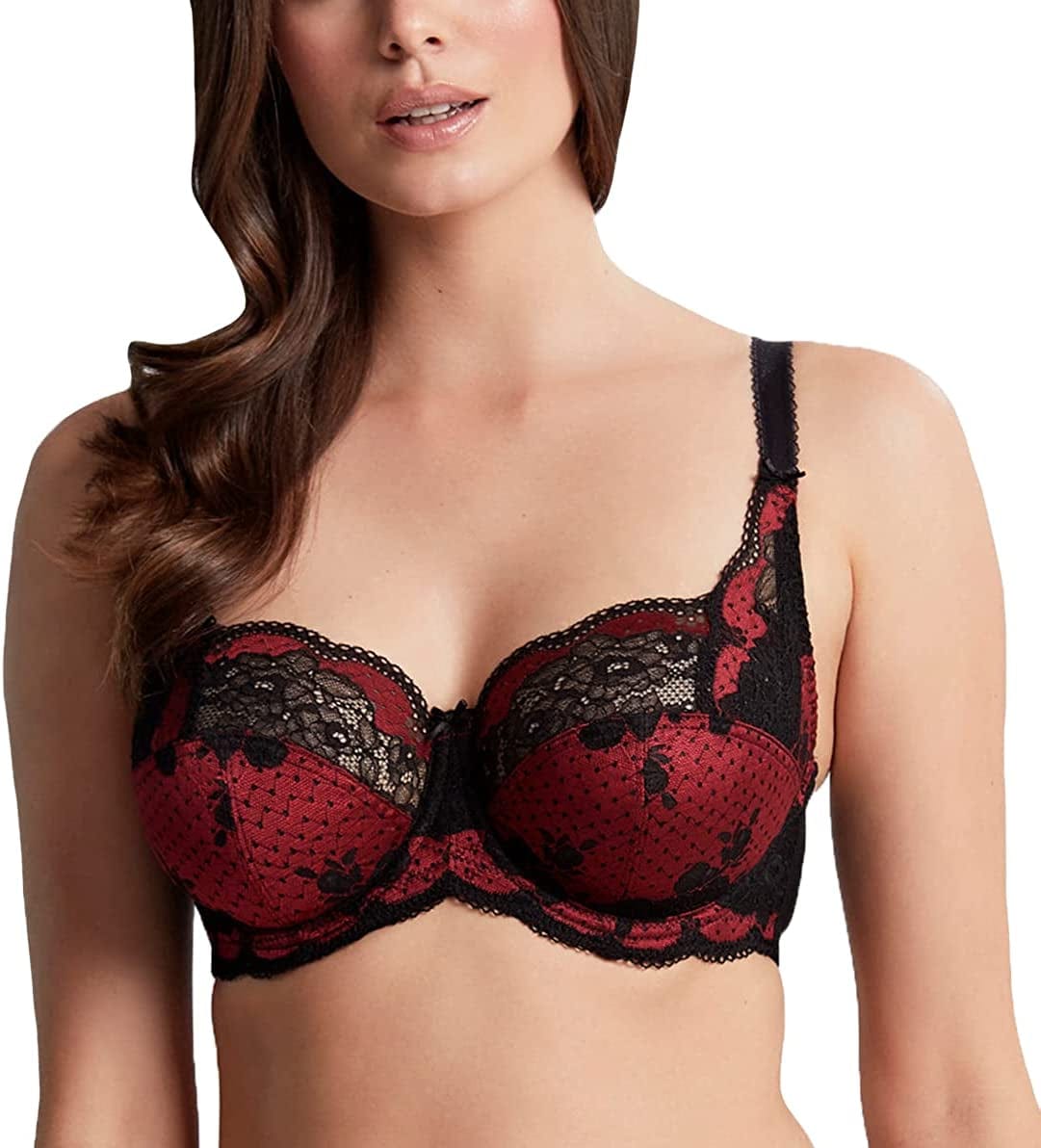 Women'S Clara Balconette Lace Bra Noir Ruby / 40H