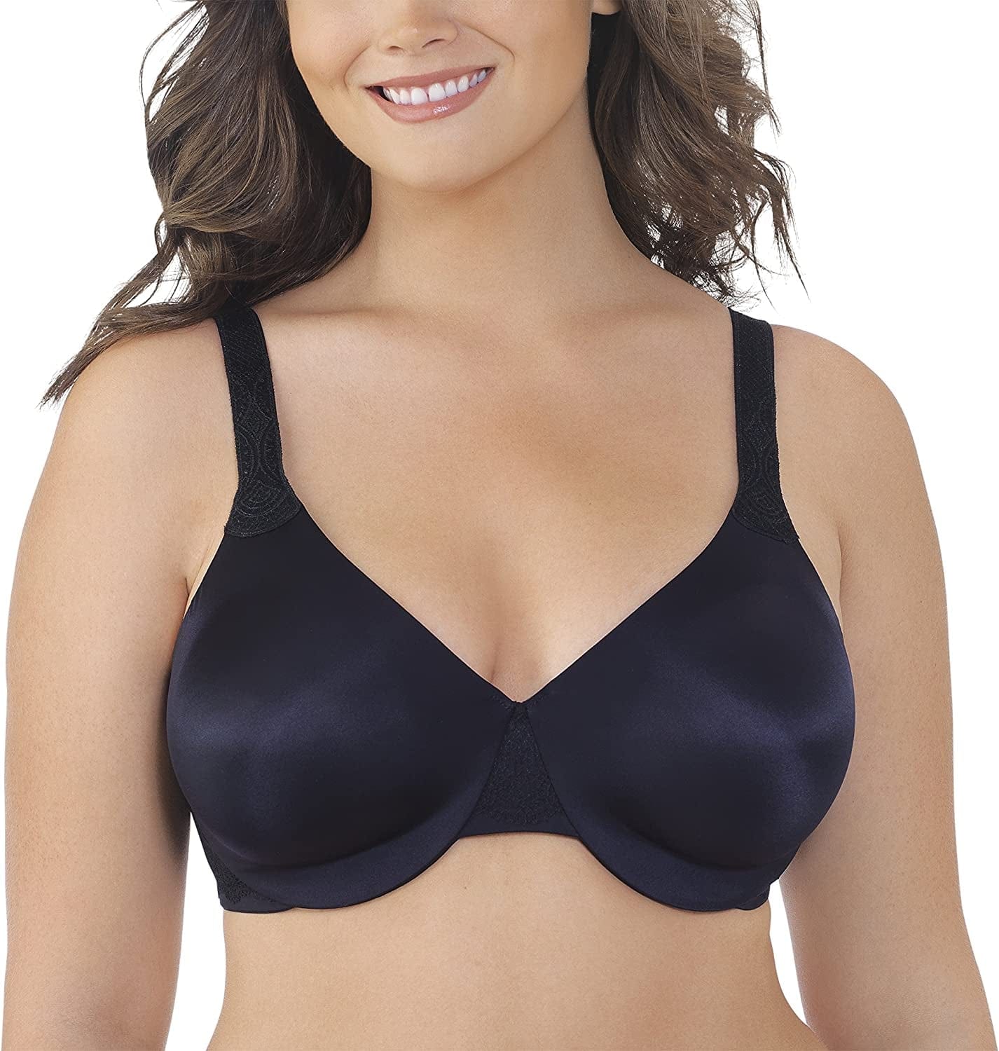 Women'S Comfort Where It Counts Full Figure Bra 76090 Midnight Black / 36C