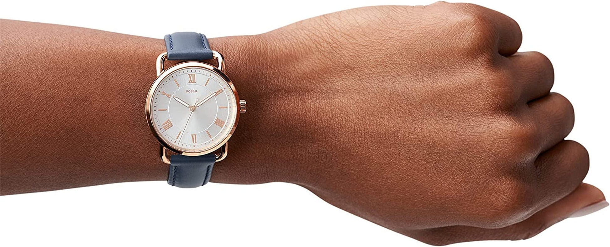 Women'S Copeland Stainless Steel and Leather Casual Quartz Watch