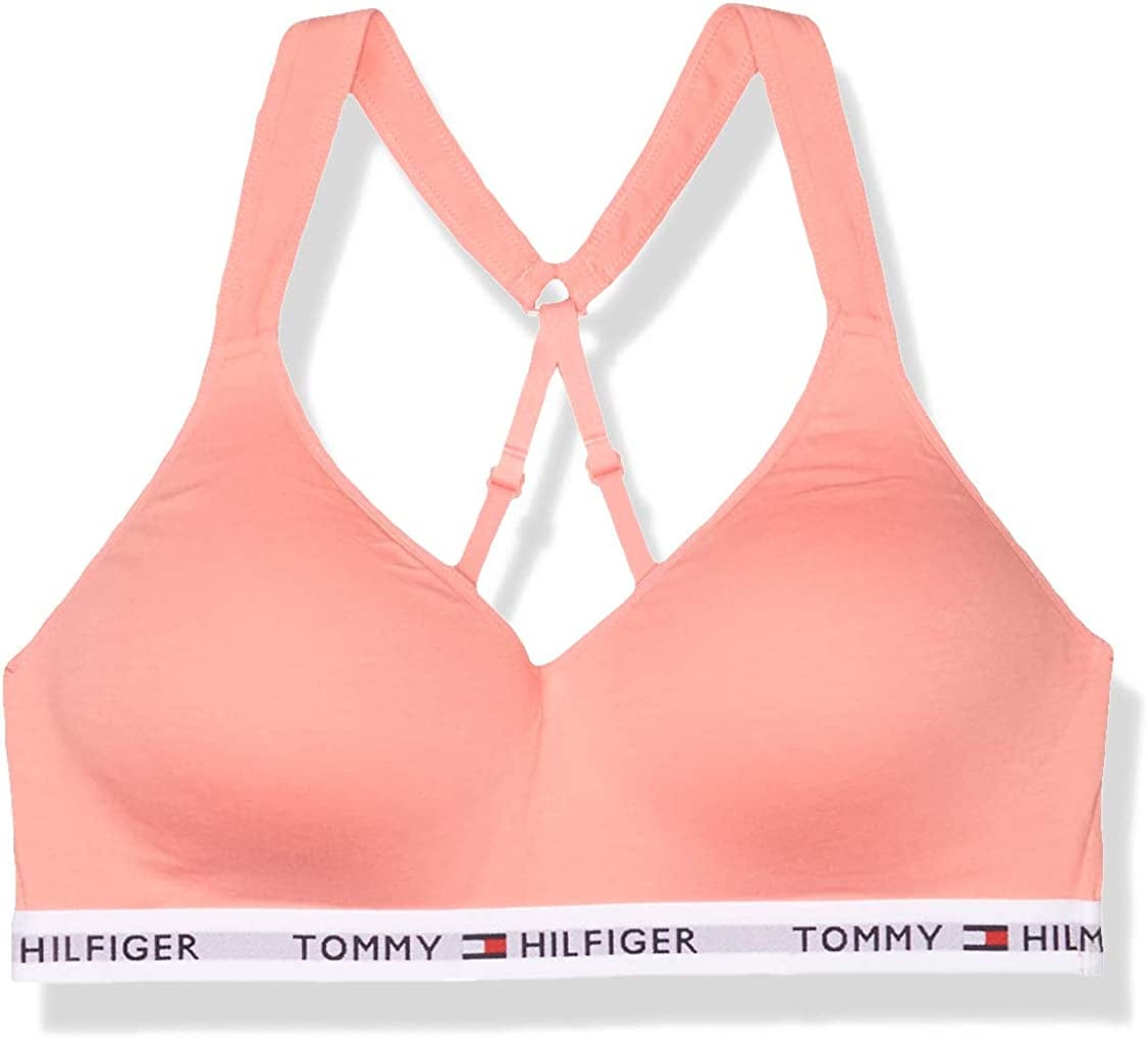 Women'S Cotton Lounge Bralette Bra Geranium Pink / Medium