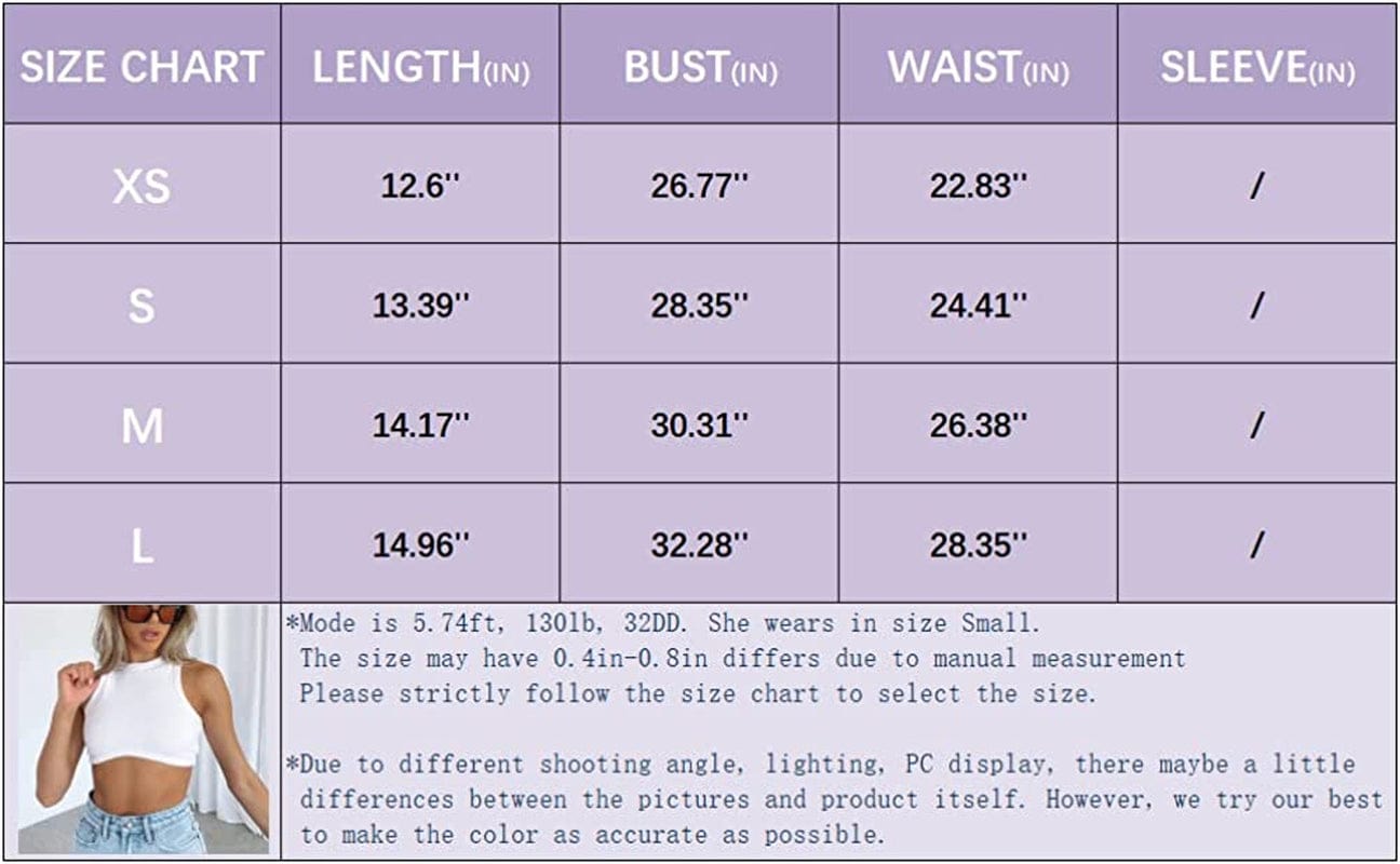 Women'S Crew Neck Racerback Knit Ribbed Basic Sleeveless Crop Tank Tops