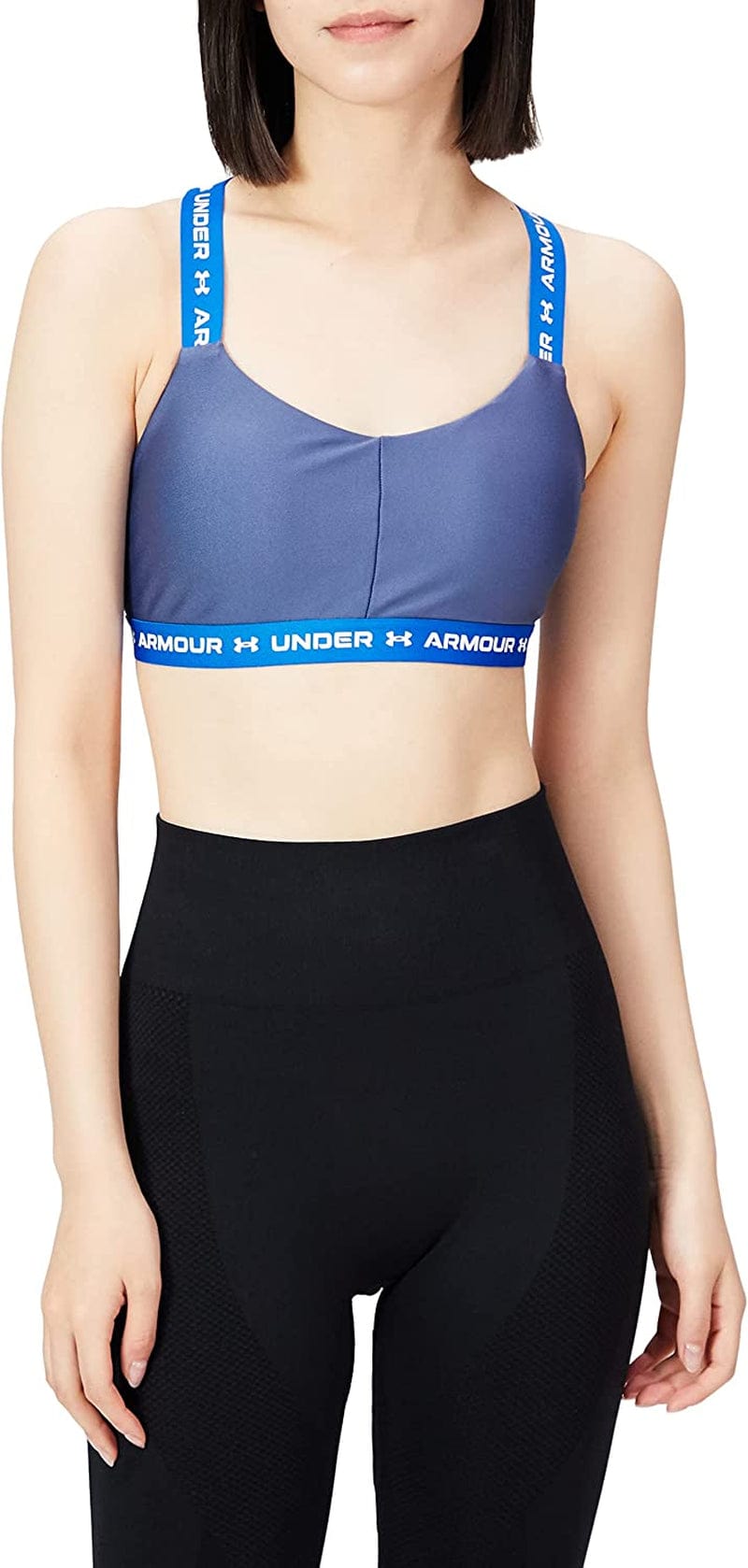 Women'S Crossback Low Bra Utility Blue (496)/Black / Medium