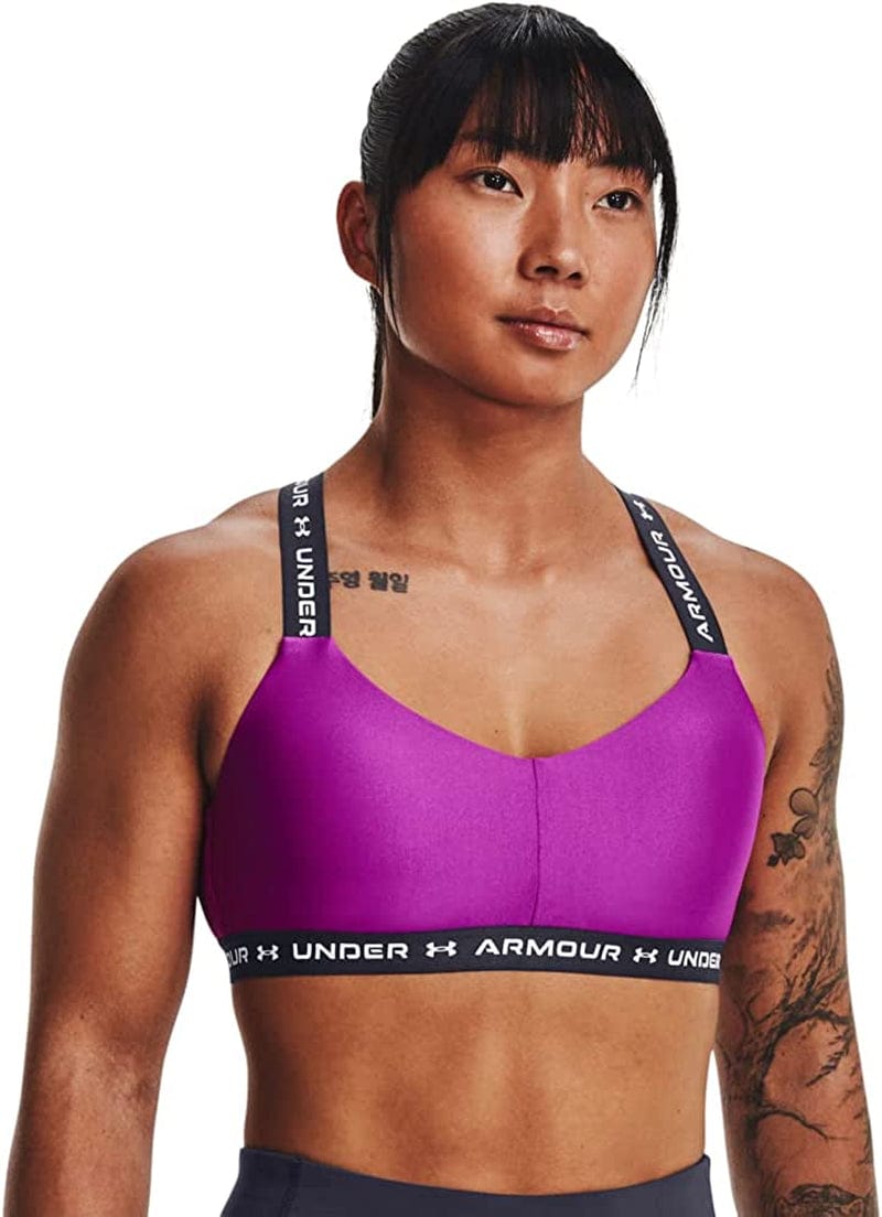 Women'S Crossback Low Bra (577) Strobe / Tempered Steel / White / Large