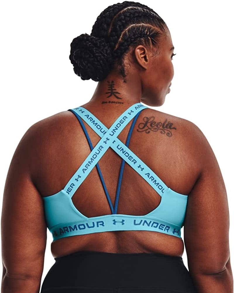 Women'S Crossback Low Bra Opal Blue (293)/White / Small