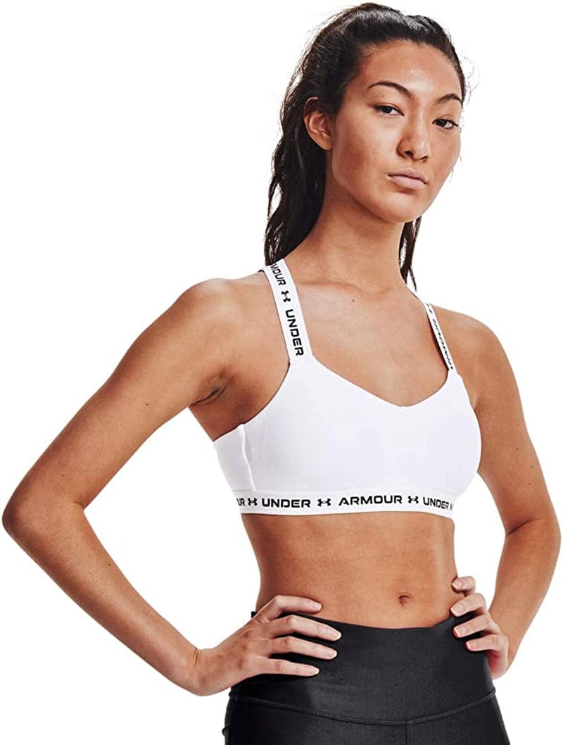 Women'S Crossback Low-Impact Sports Bra White (100)/Black / X-Small