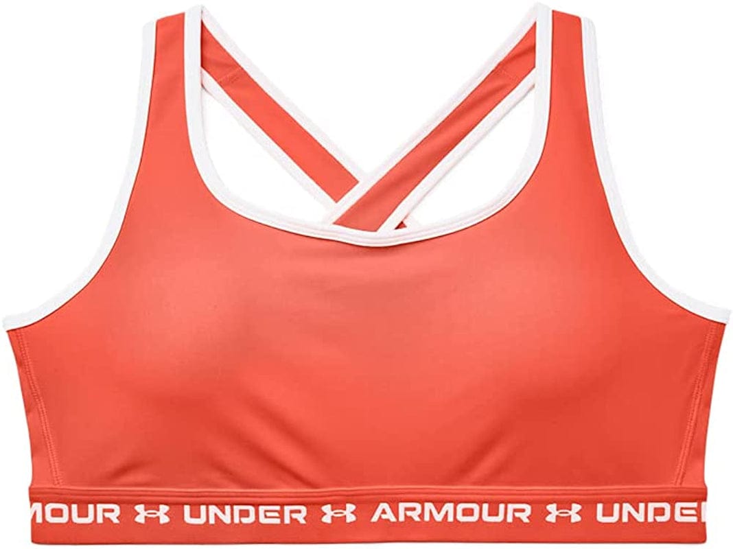 Women’S Crossback Mid Impact Sports Bra Electric Tangerine (824)/Penta Pink / 2X