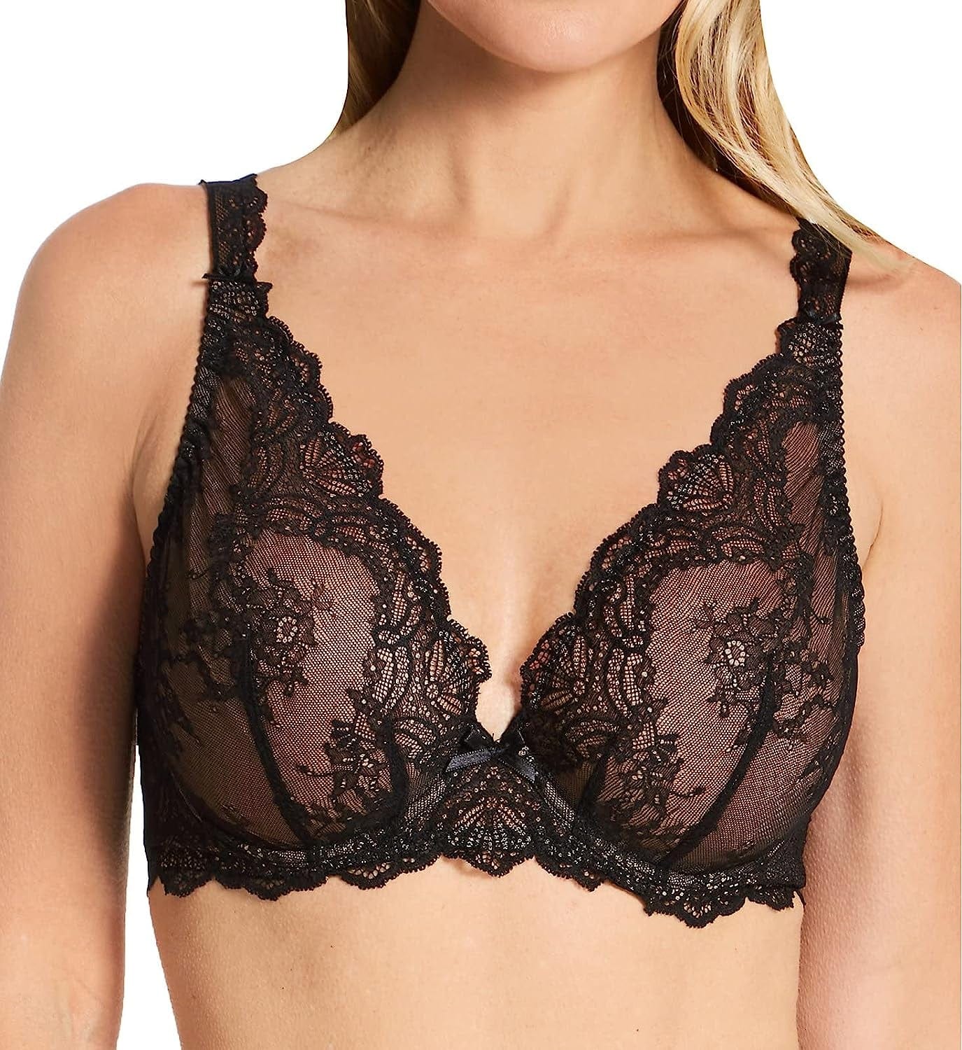 Women'S Danse Des Sens Plunging Triangle Bra Black (Noir) / 36DD