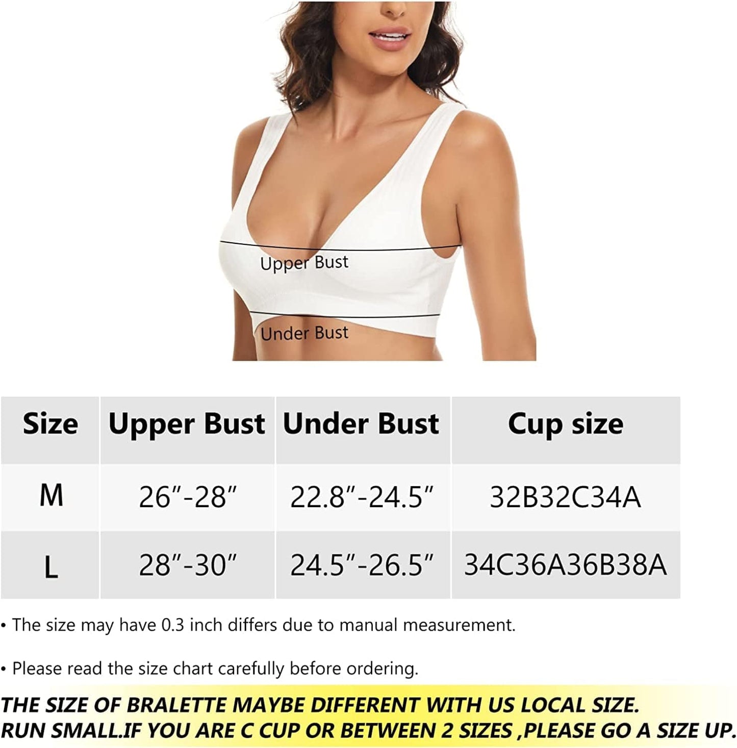 Women'S Deep V Plunge Bra Seamless Low Back Sport Bra Wireless Bralette for Women