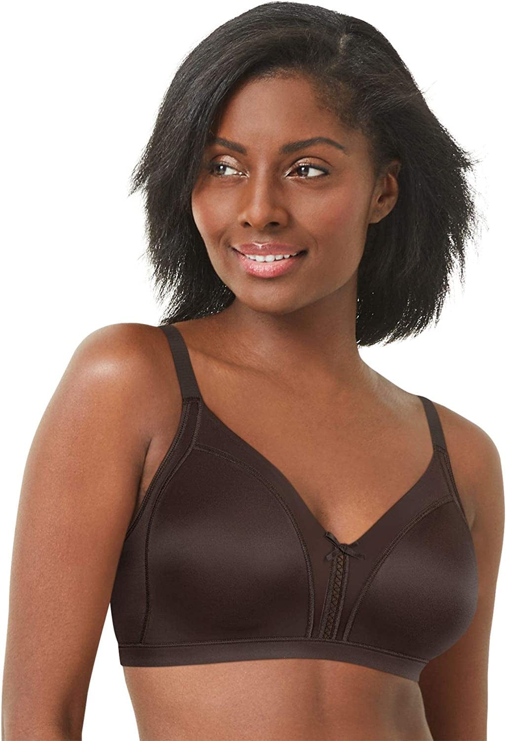 Women'S Double Support Wireless Soft Touch with Cool Comfort Bra DF0044 Warm Cocoa Brown / 34C