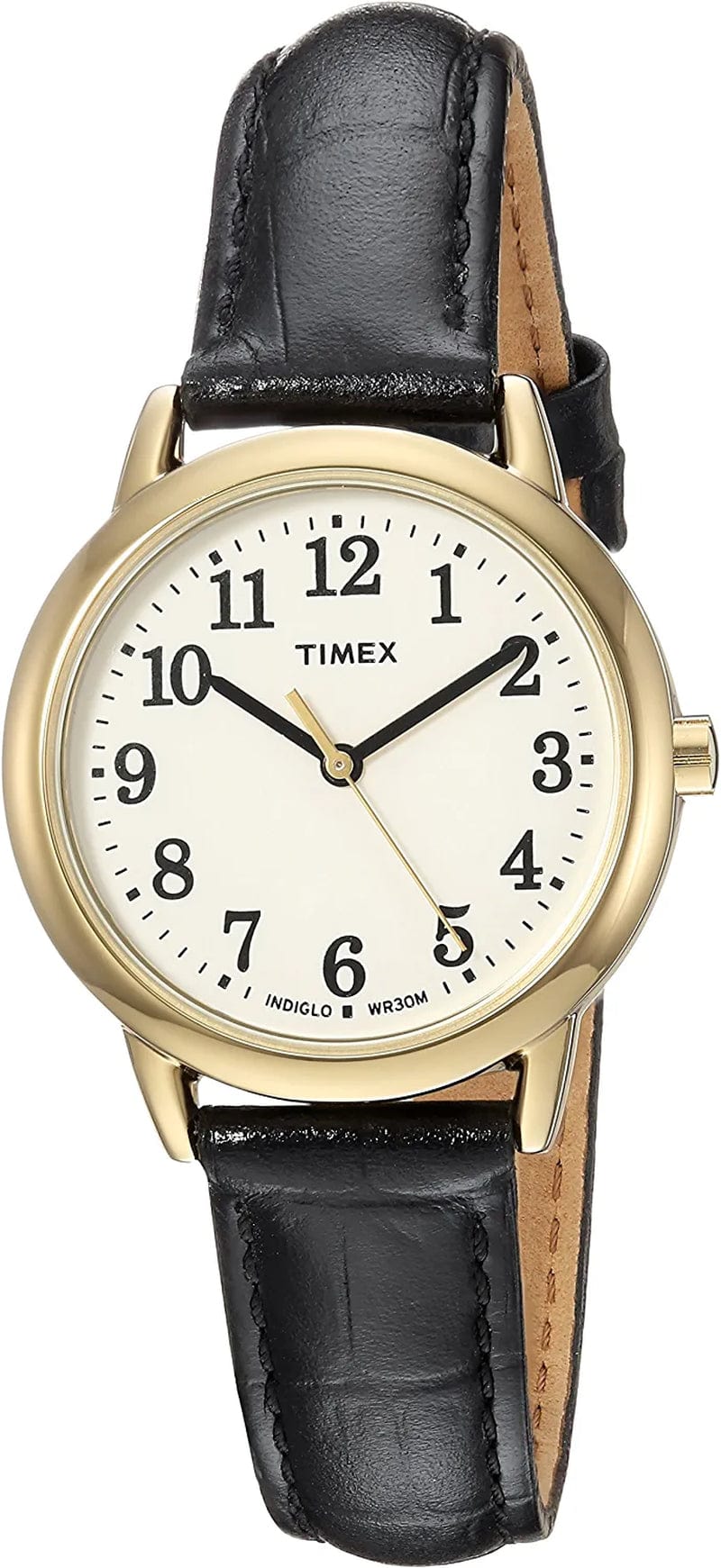 Women'S Easy Reader Leather Strap 30Mm Watch Black/Gold/Cream