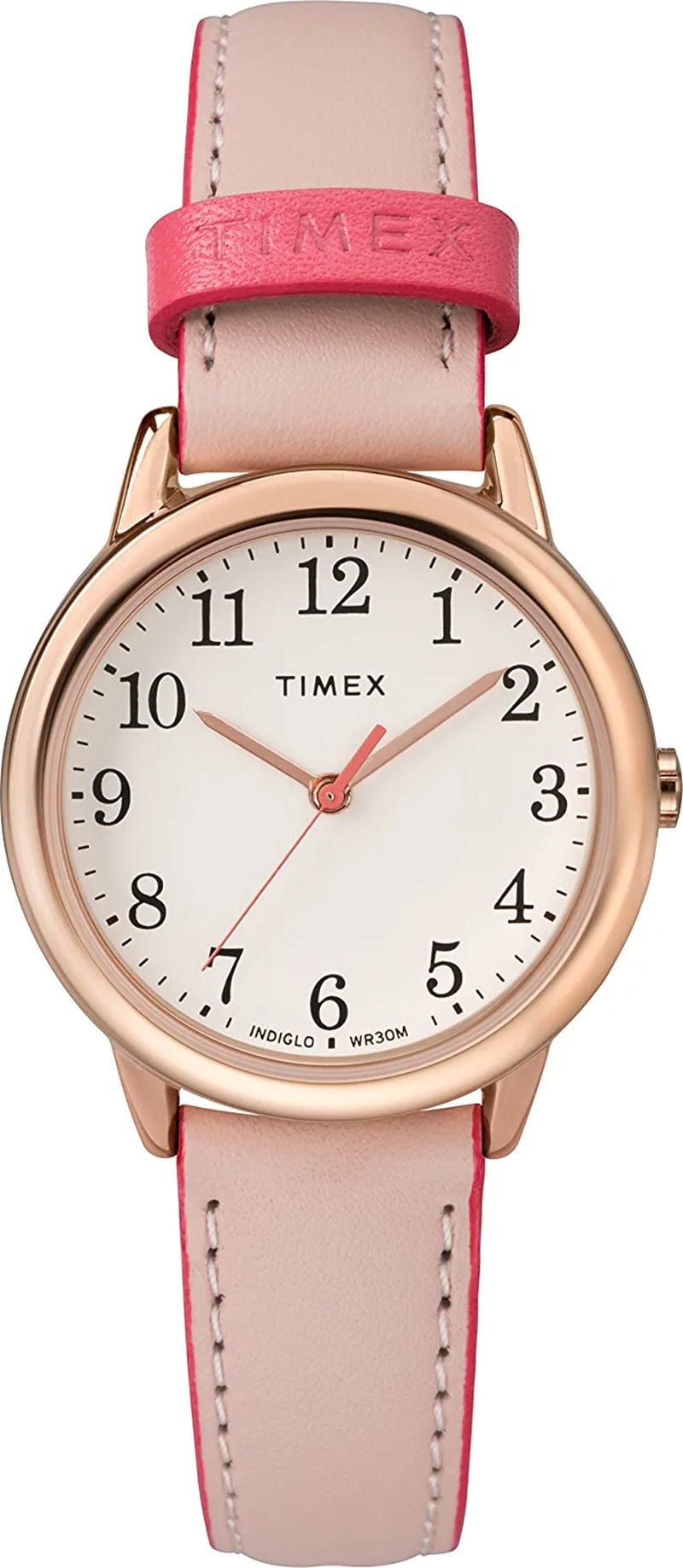 Women'S Easy Reader Leather Strap 30Mm Watch Pink/Rose Gold