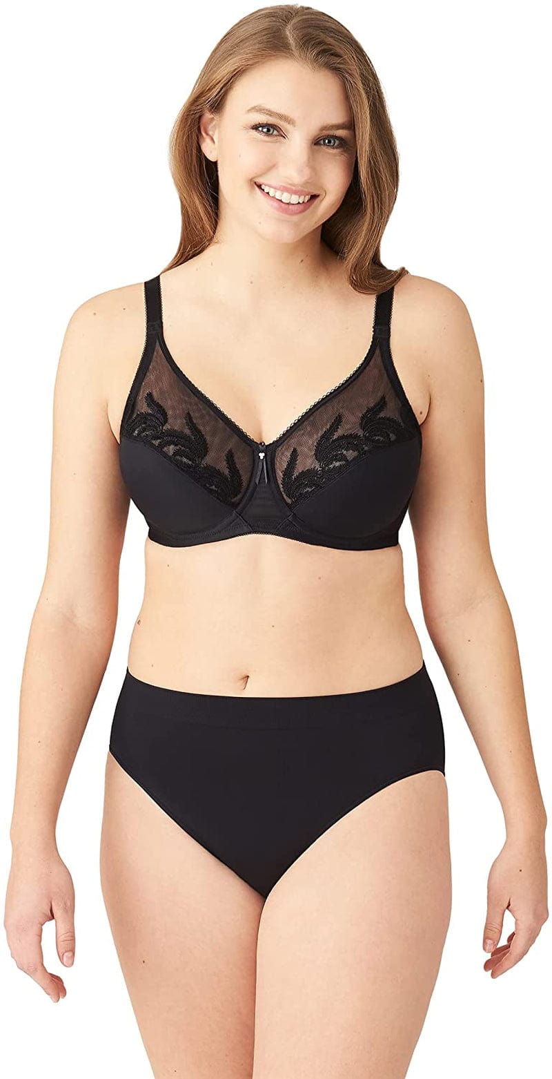 Women'S Feather Embroidery Underwire Bra