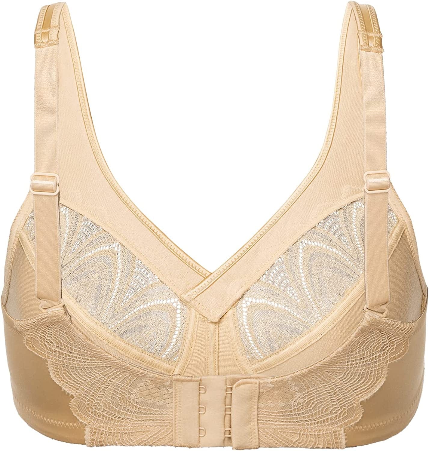 Women'S Full Coverage Minimizer Bra plus Size Wireless Non Padded Comfort Everday Bra