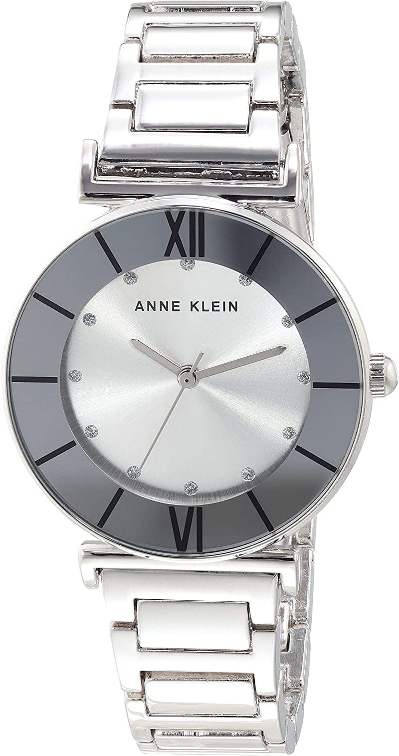 Women'S Glitter Accented Bracelet Watch Silver