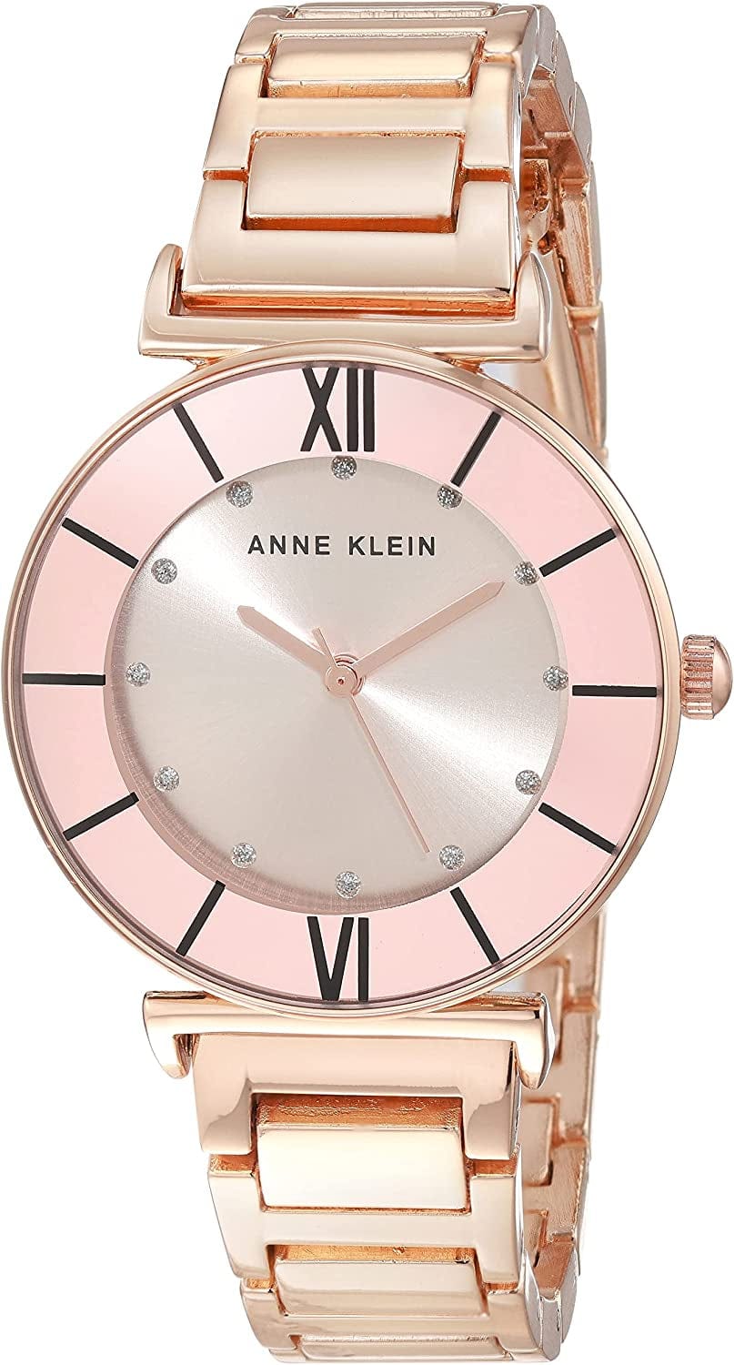 Women'S Glitter Accented Bracelet Watch Rose Gold