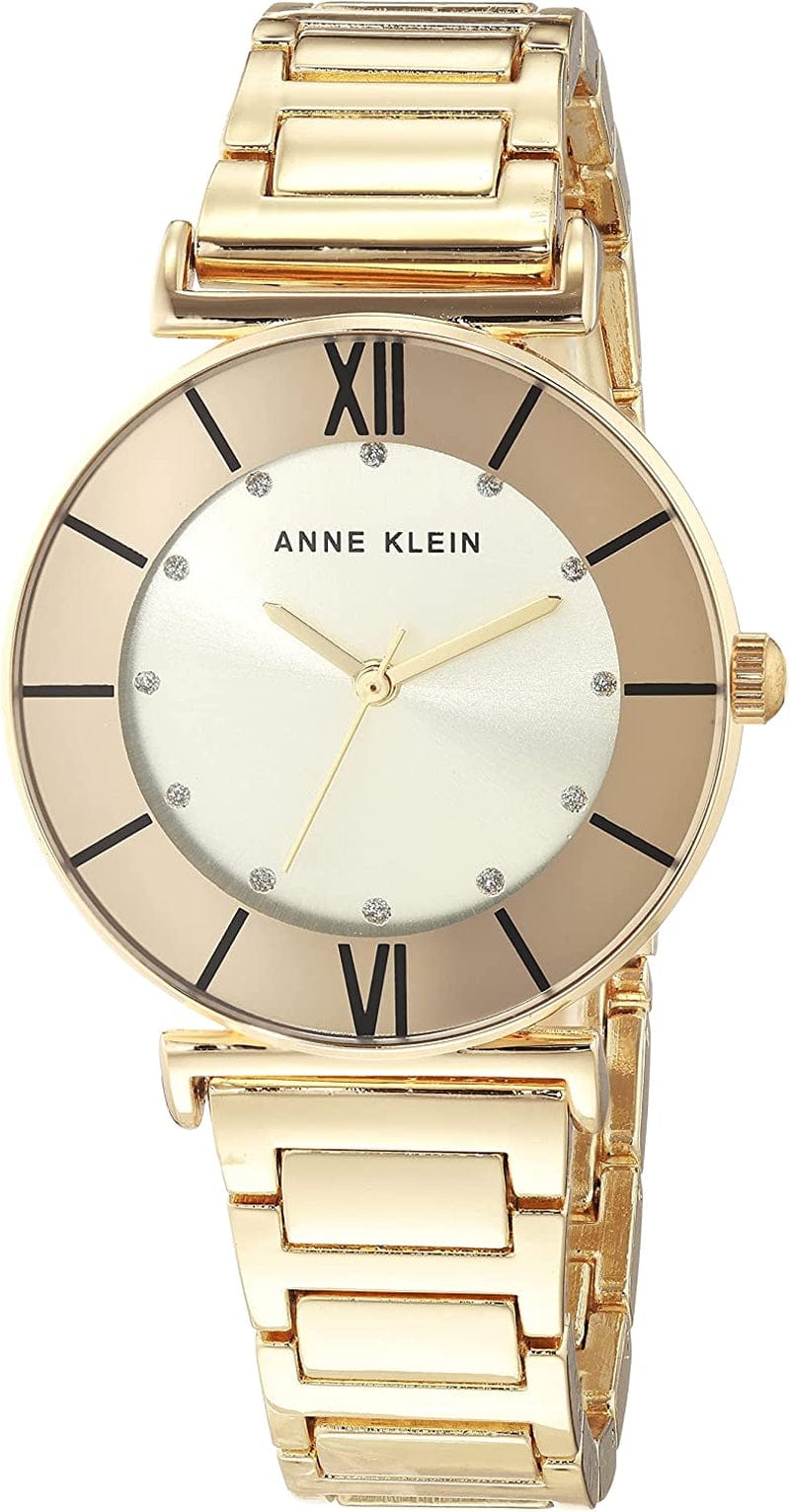 Women'S Glitter Accented Bracelet Watch Gold