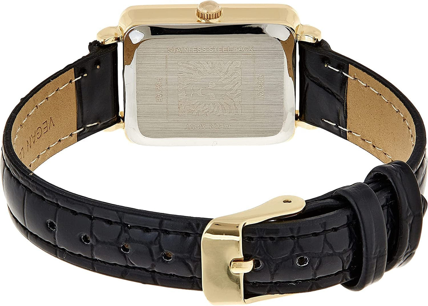 Women'S Glitter Accented Croco-Grain Strap Watch, AK/3820