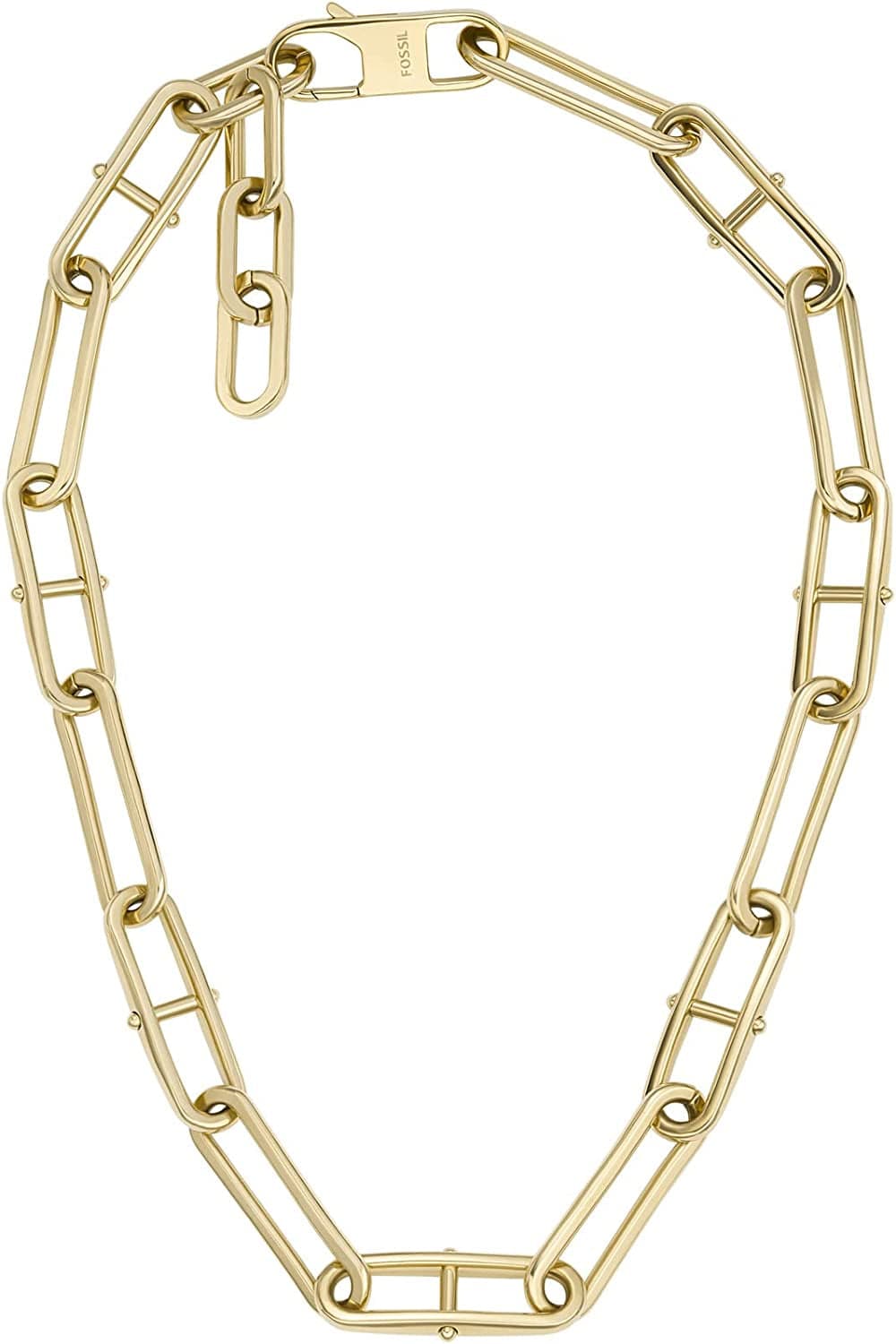 Women'S Gold-Tone Stainless Steel Pendant Chain Necklace Heritage Gold Link