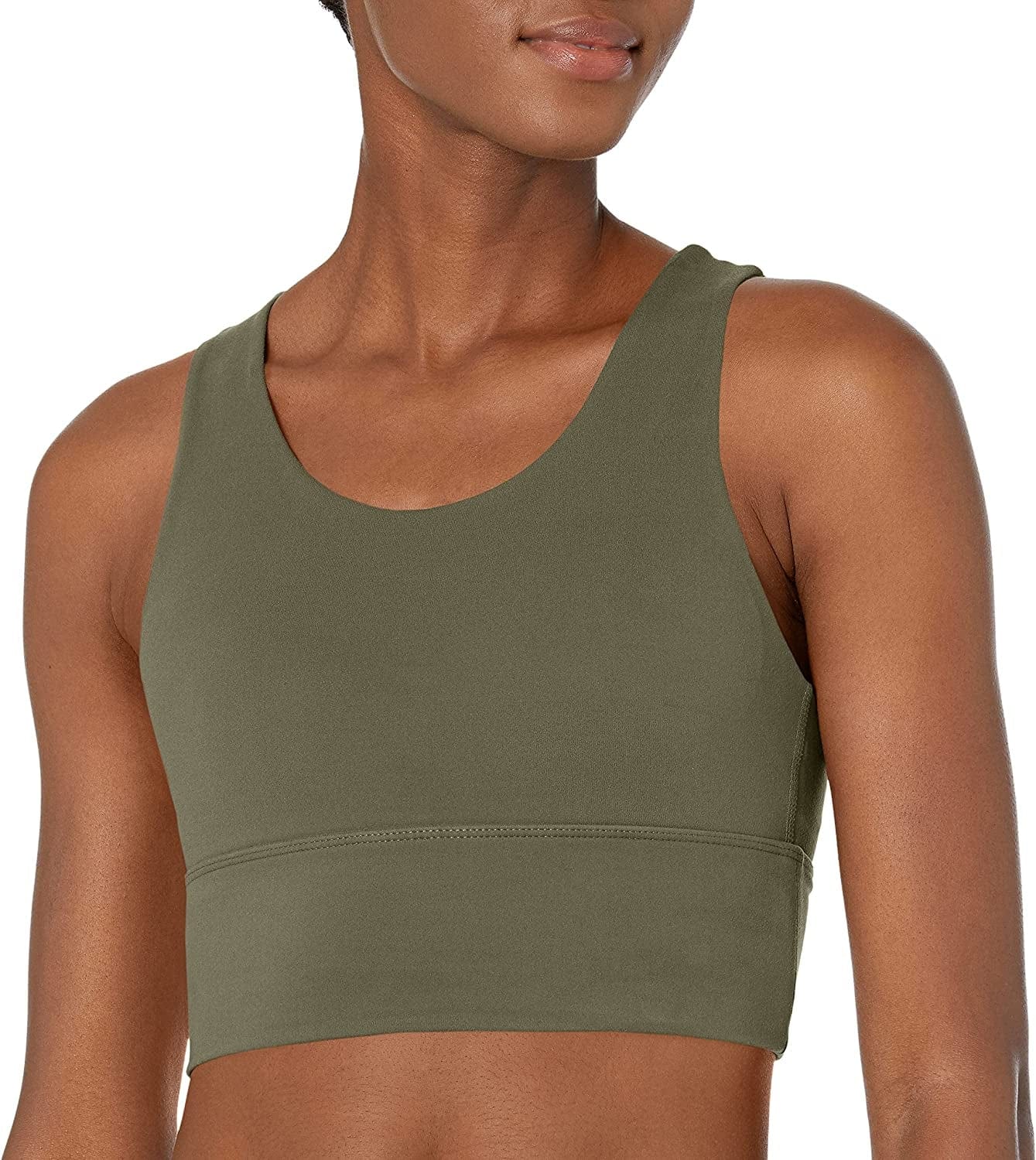 Women'S High Neck Full Coverage Sports Bra Thyme / Medium