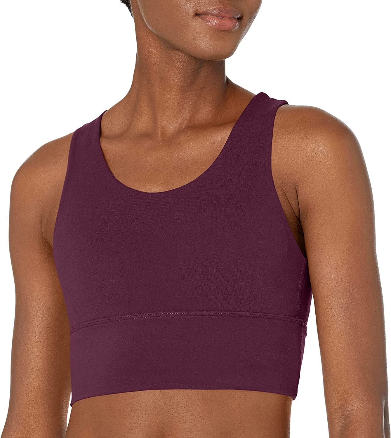 Women'S High Neck Full Coverage Sports Bra Italian Plum / X-Large