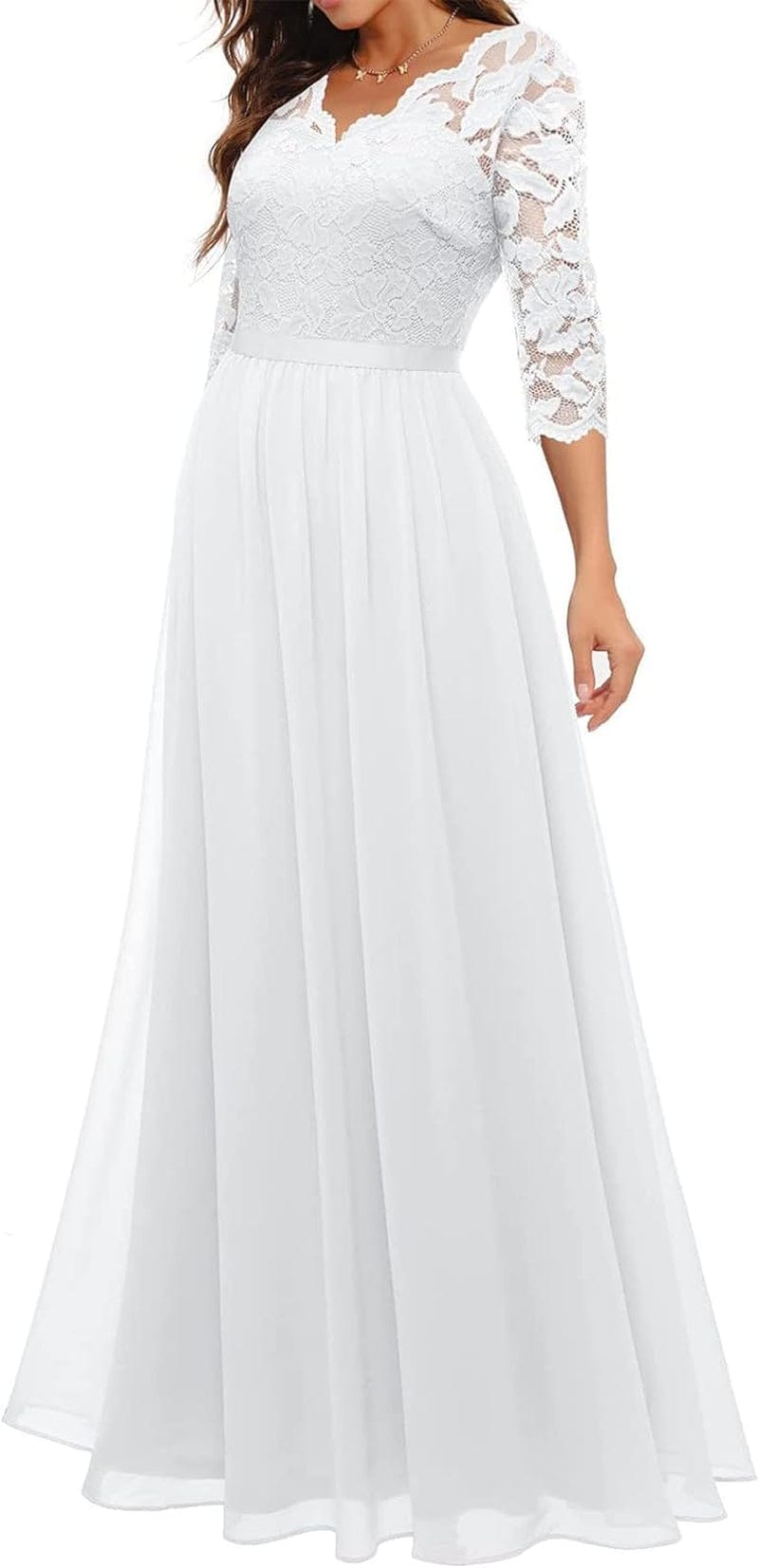 Women'S Homecoming Dresses Temperament Long Sleeve Casual Lace Stitching Solid Color Fall Dress, S-XL