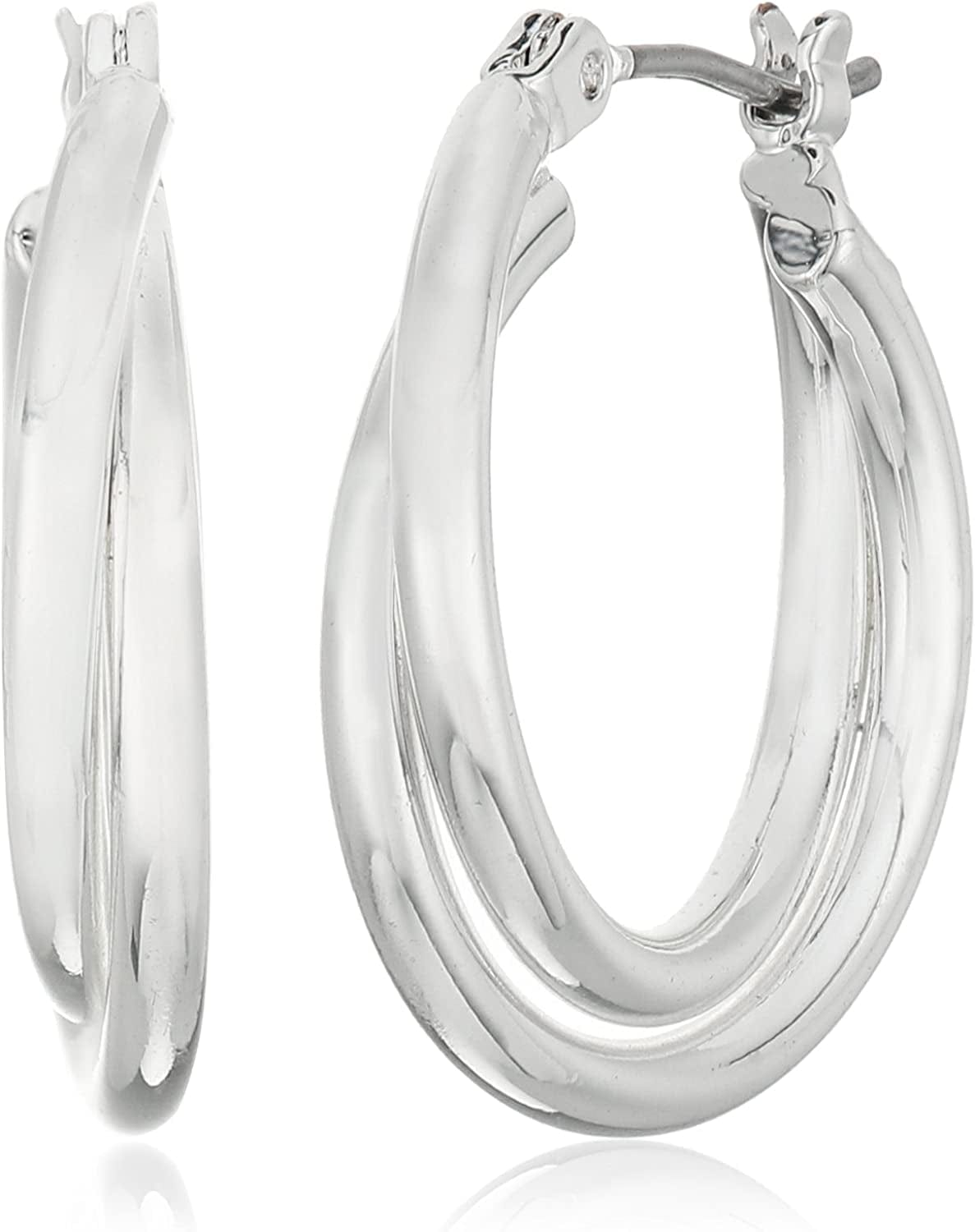 Women'S Infinite Shine Twisted Hoop Earrings