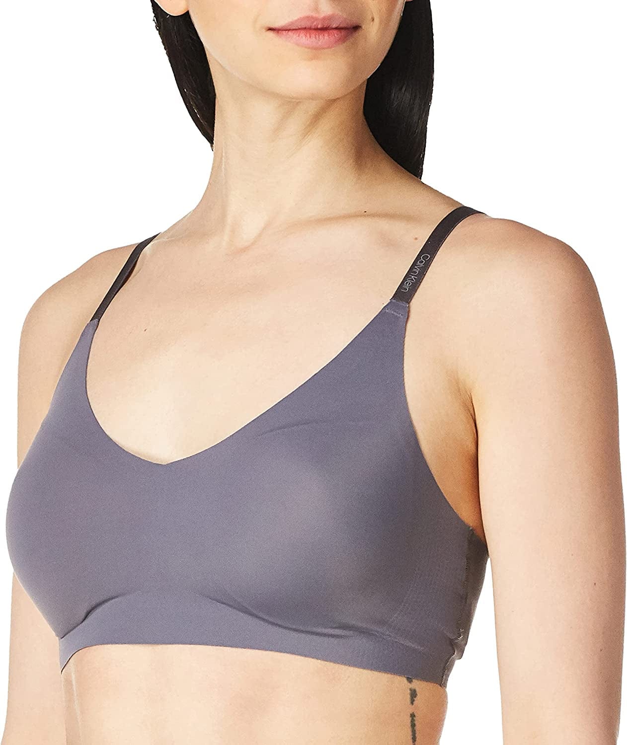 Women'S Invisibles Comfort Lightly Lined Seamless Wireless Triangle Bralette Bra Purple Haze / X-Small