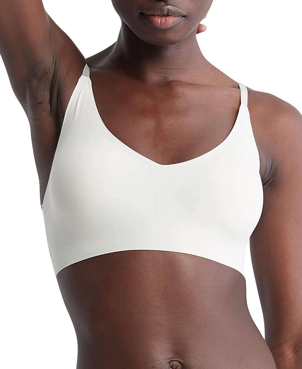 Women'S Invisibles Comfort Lightly Lined Seamless Wireless Triangle Bralette Bra Silver Birch / X-Small