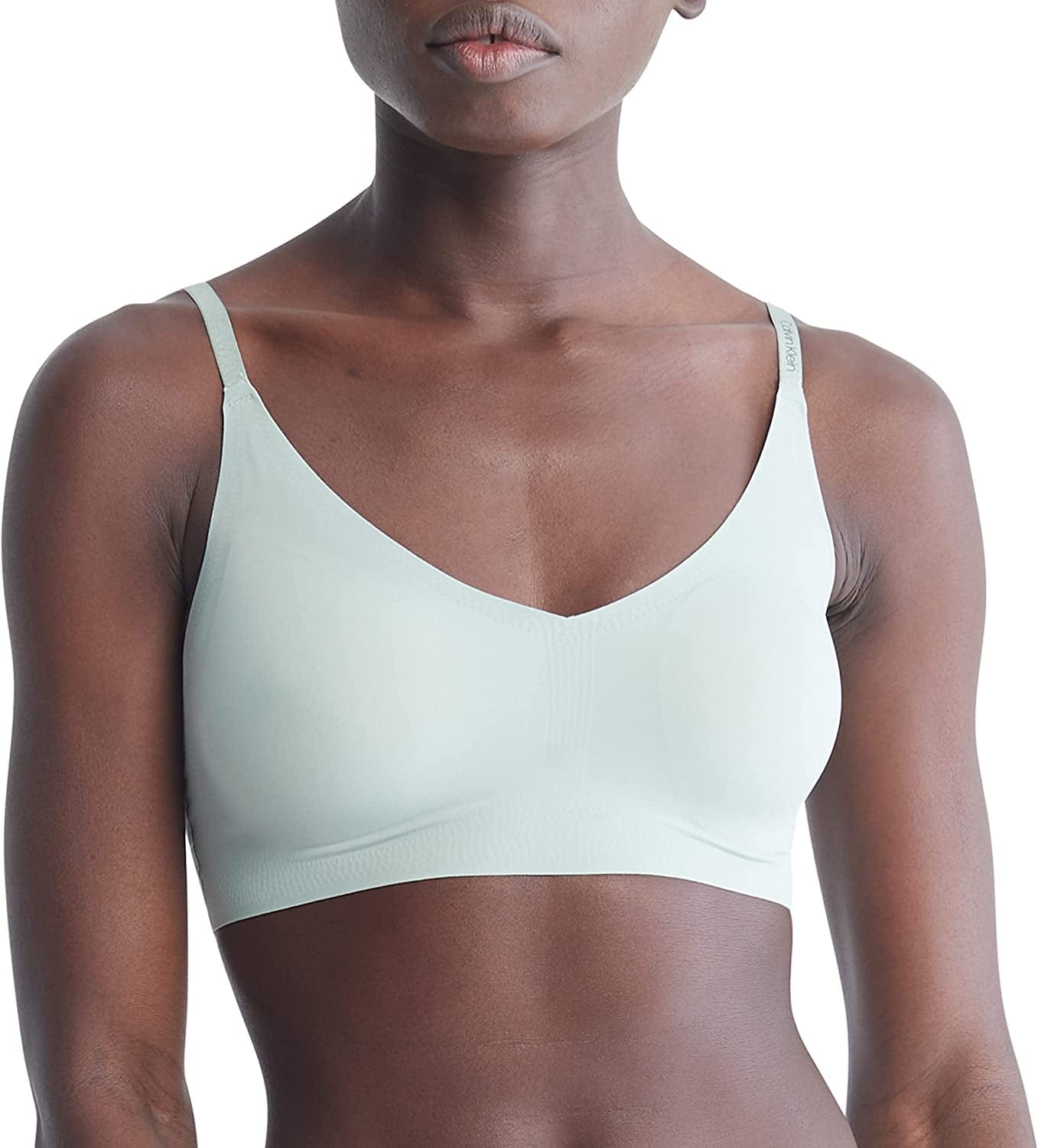 Women'S Invisibles Comfort Lightly Lined Seamless Wireless Triangle Bralette Bra Sage Meadow / X-Small