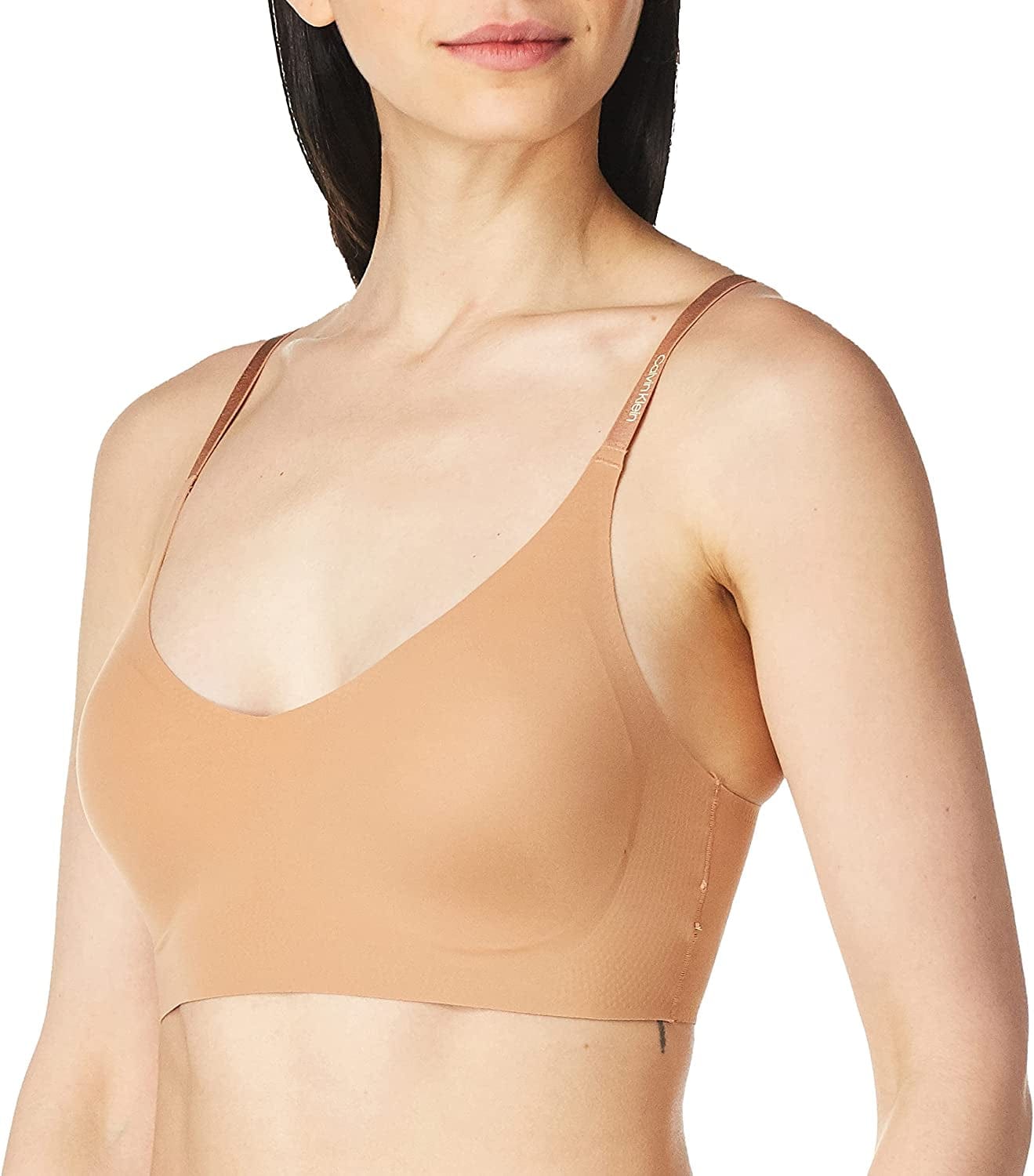 Women'S Invisibles Comfort Lightly Lined Seamless Wireless Triangle Bralette Bra Light Chestnut / X-Small