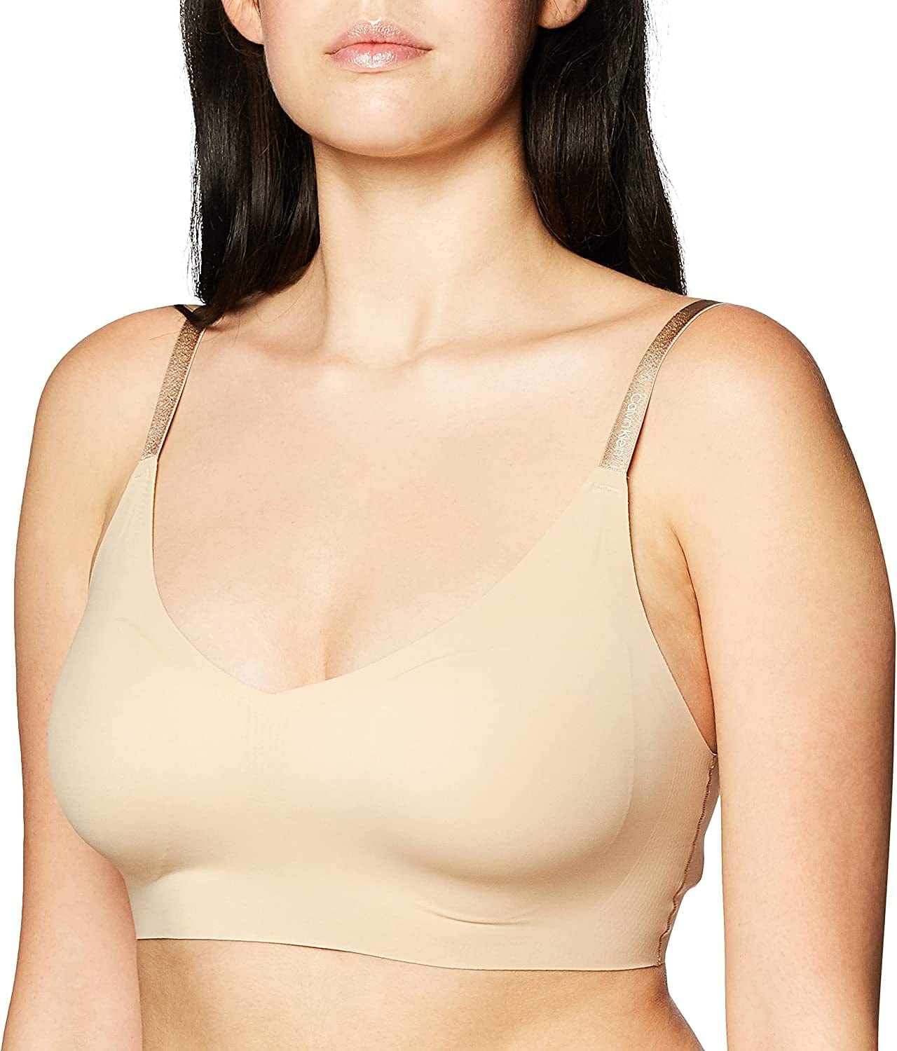 Women'S Invisibles Comfort Lightly Lined Seamless Wireless Triangle Bralette Bra Bare / X-Small