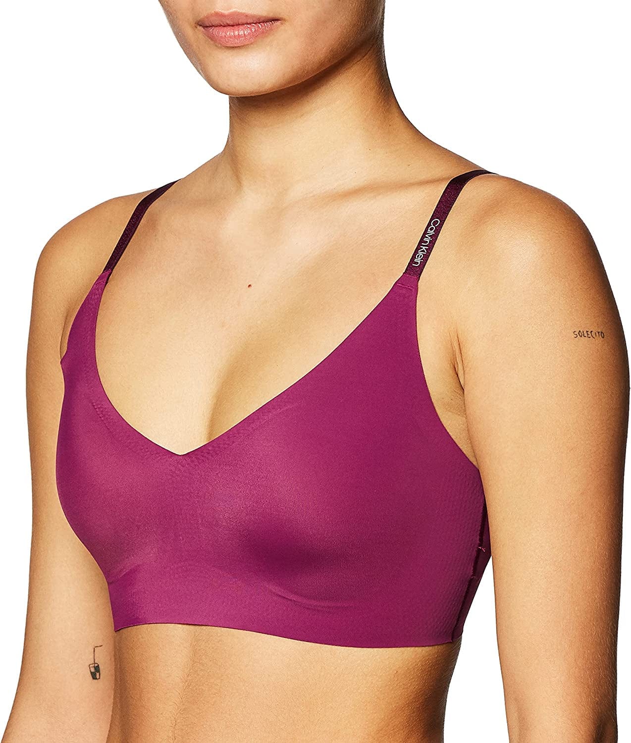 Women'S Invisibles Comfort Lightly Lined Seamless Wireless Triangle Bralette Bra Loyal / X-Small