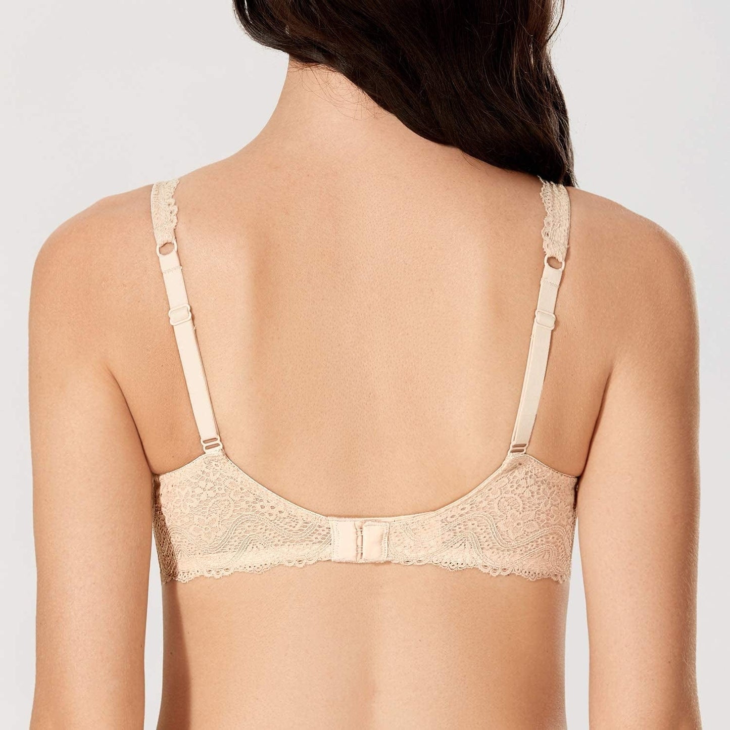Women'S Lace Plunge Bra Sexy Underwire Bralette plus Size See through Unlined Bras